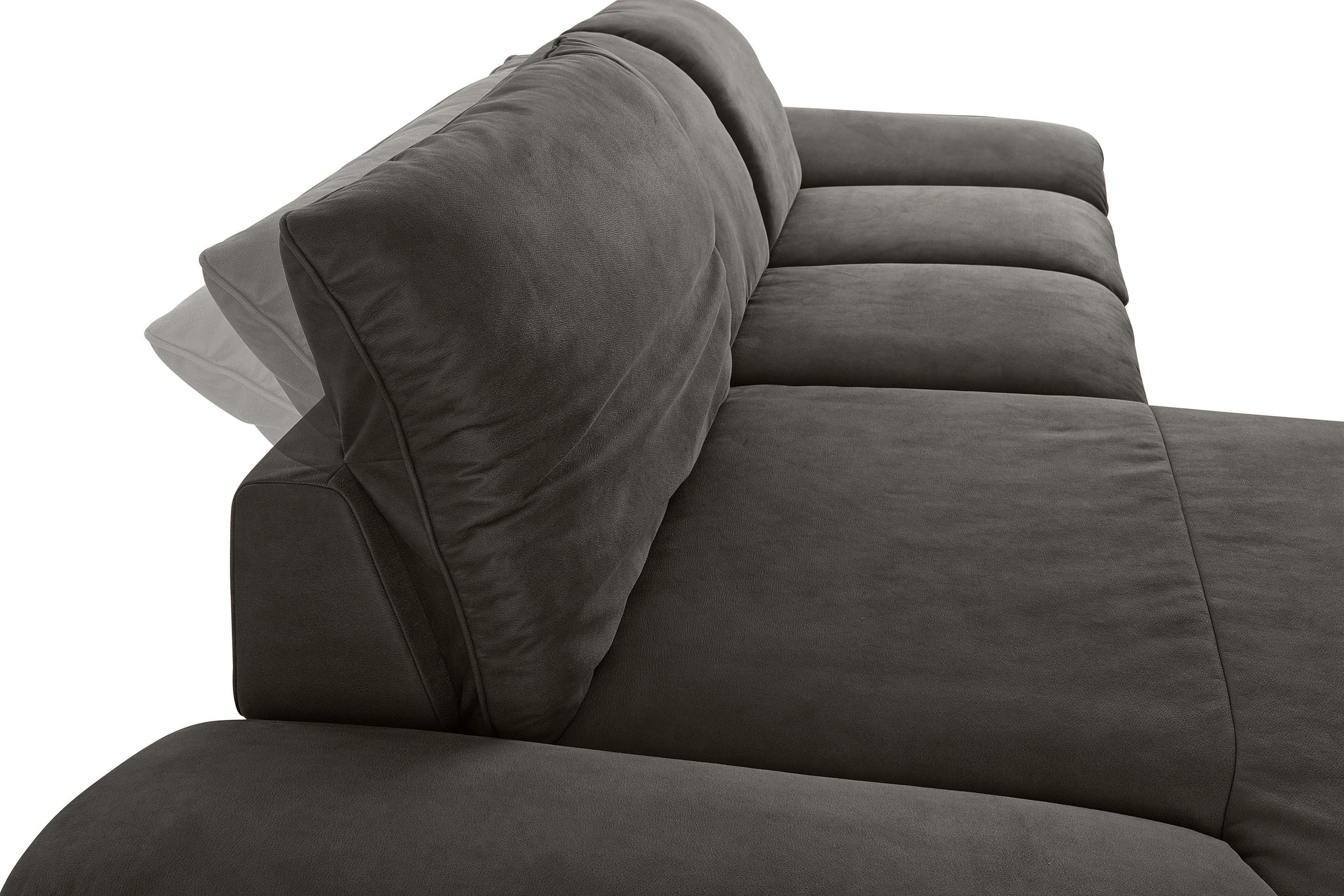 W.SCHILLIG Ecksofa »enjoy&MORE, Designsofa, bequem, zeitlos und elegant, L-Form«, Sitztiefenverstellung, Füße schwarz pulverbeschichtet, Breite 340 cm