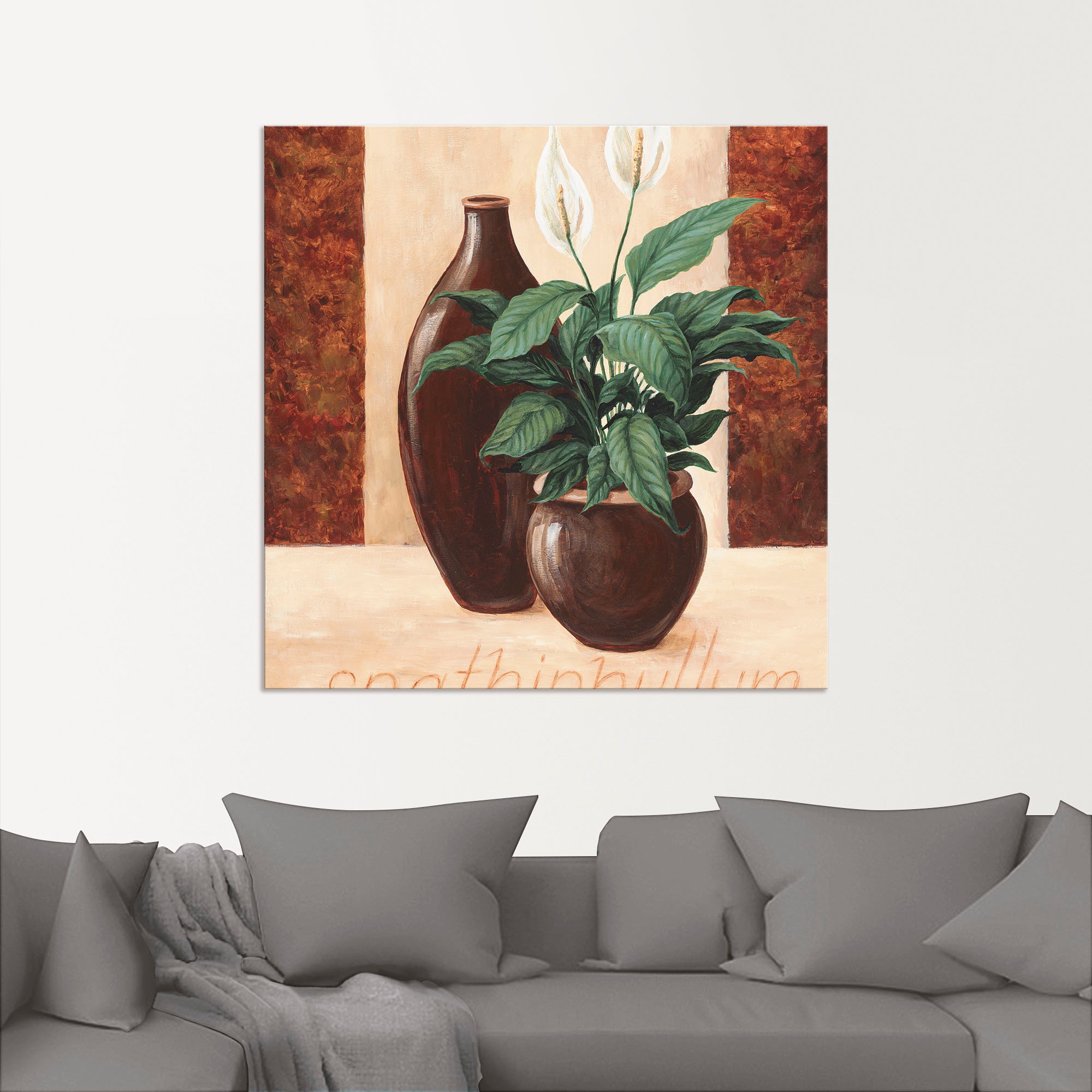 St.), oder bestellen versch. online »Spathiphyllum Poster (1 - als Pflanzenbilder, Wandaufkleber Einblatt«, Leinwandbild, in Artland Alubild, Größen Wandbild