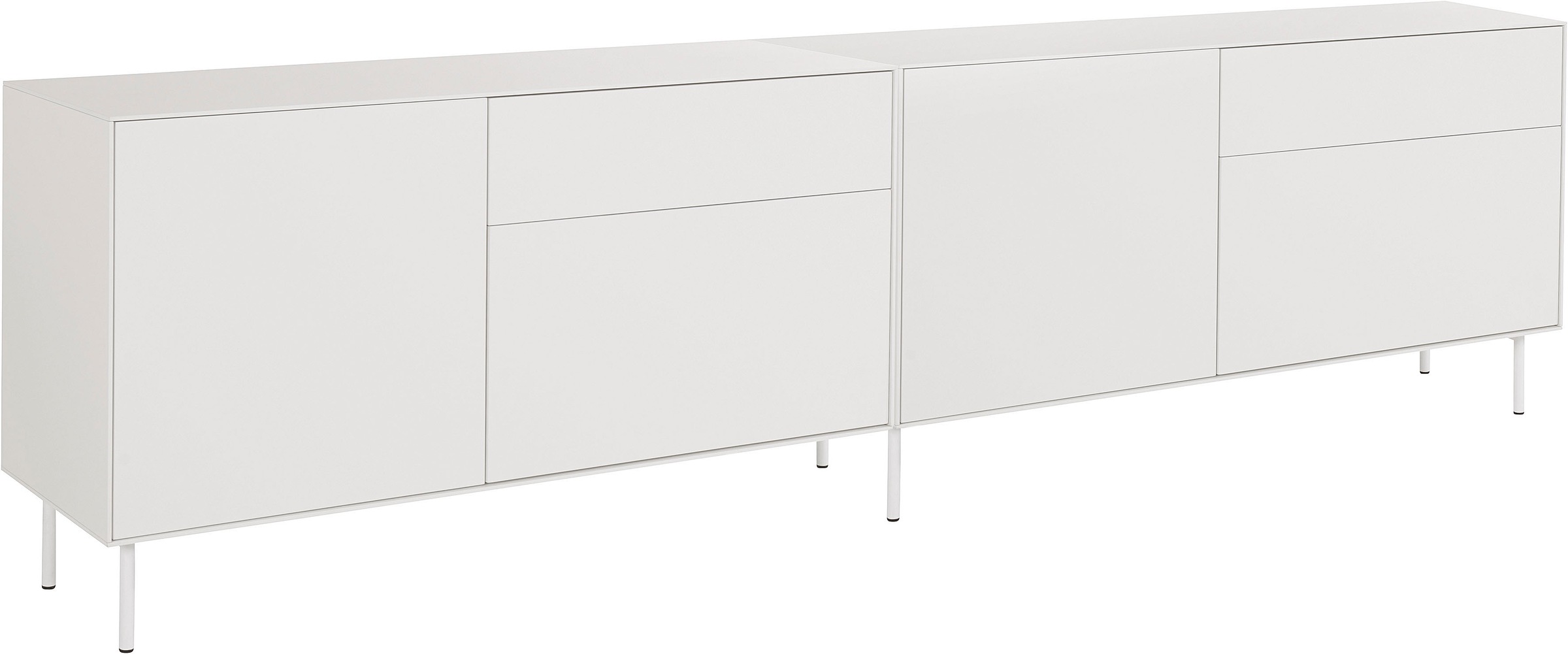 LeGer Home by Lena Gercke Lowboard »Essentials«, (2 St.), Breite: 254cm, MDF lackiert, Push-to-open-Funktion