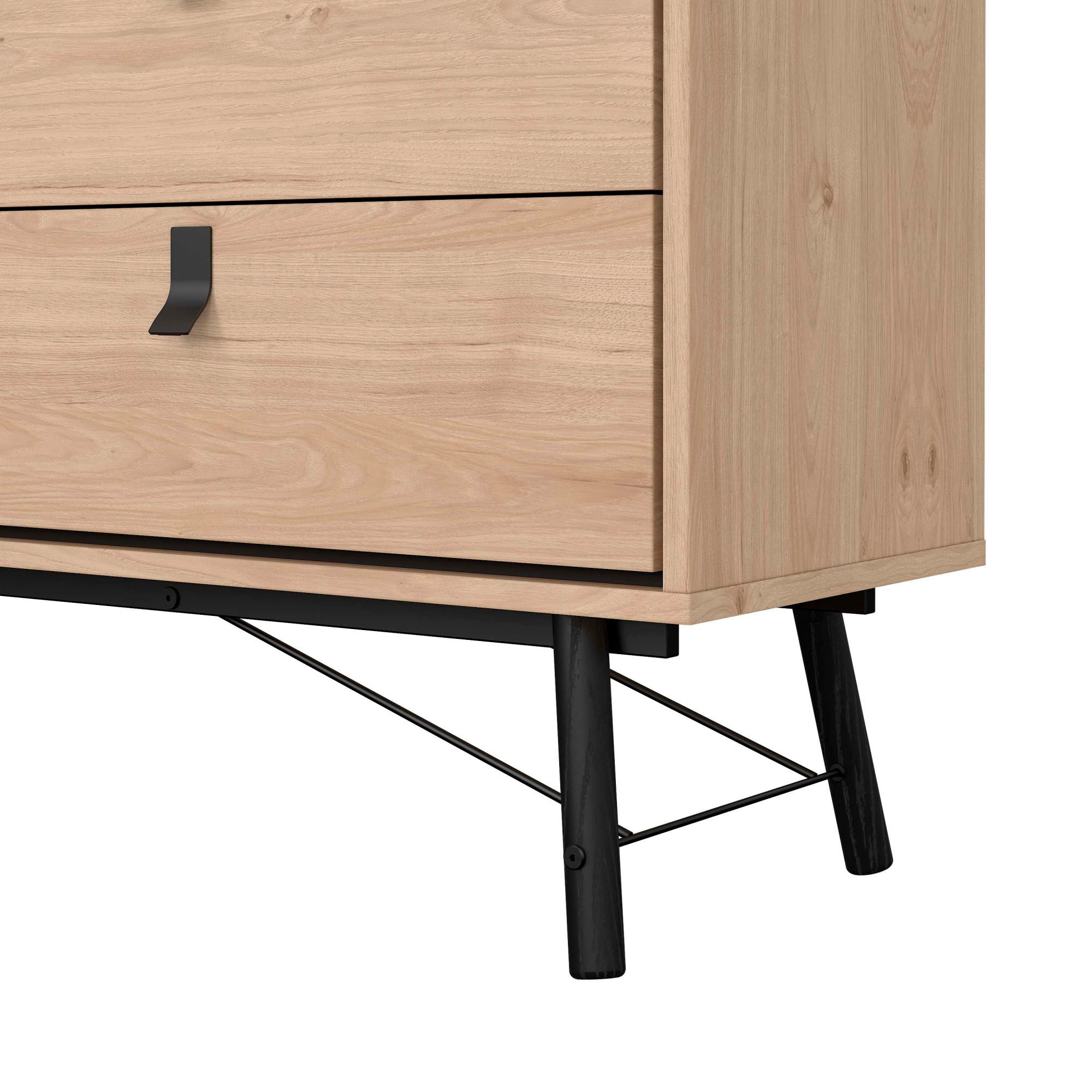 andas Kommode »Ry Aufbewahrung, Schubladenschrank, Stauraum,«, Sideboard mit 6 Schubladen, Breite 150 cm, Höhe 95 cm, Massivholzbeine