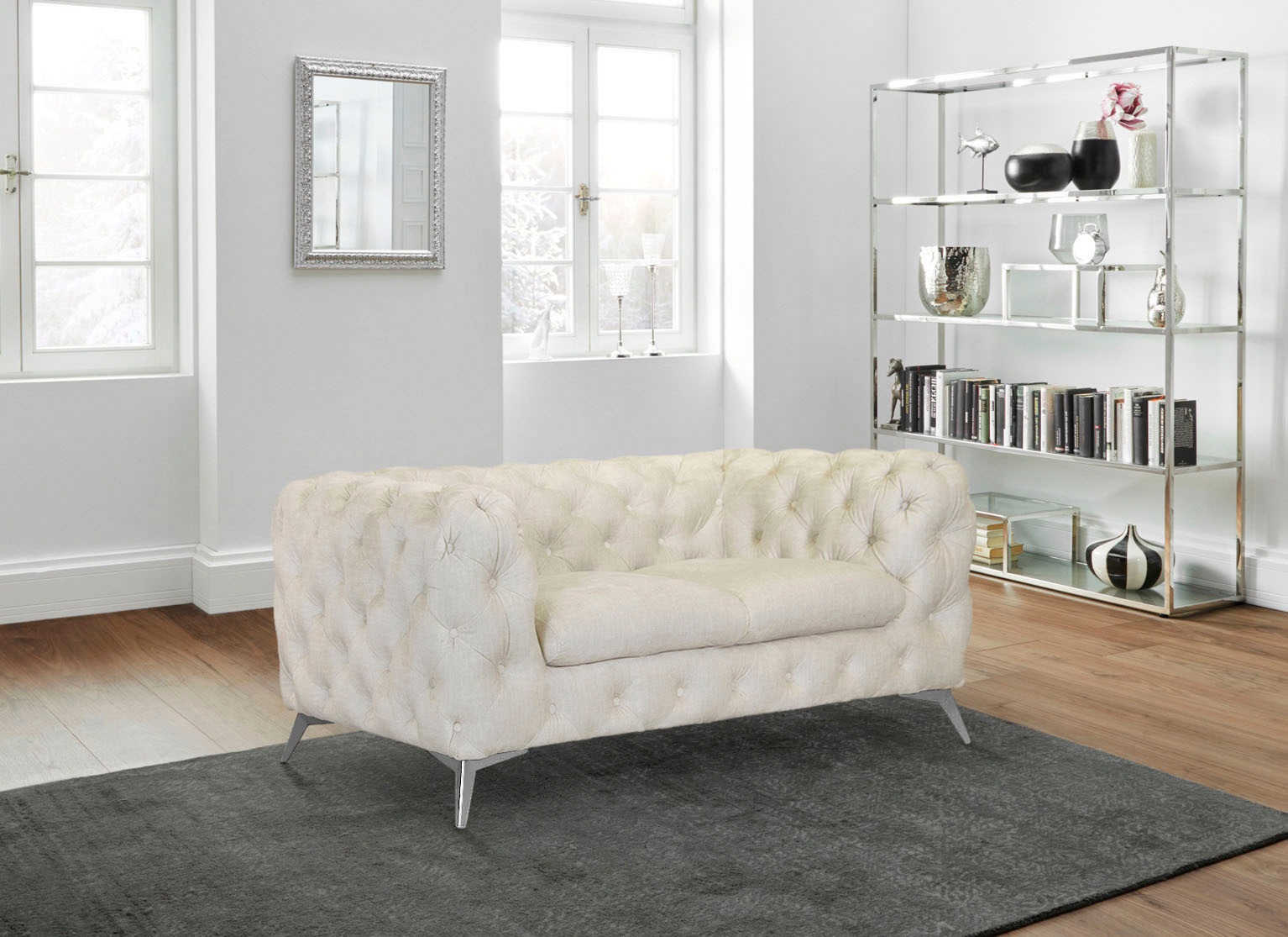 Home affaire Chesterfield-Sofa »Glynis« aufwändige Knopfheftung, moderne Ch günstig online kaufen
