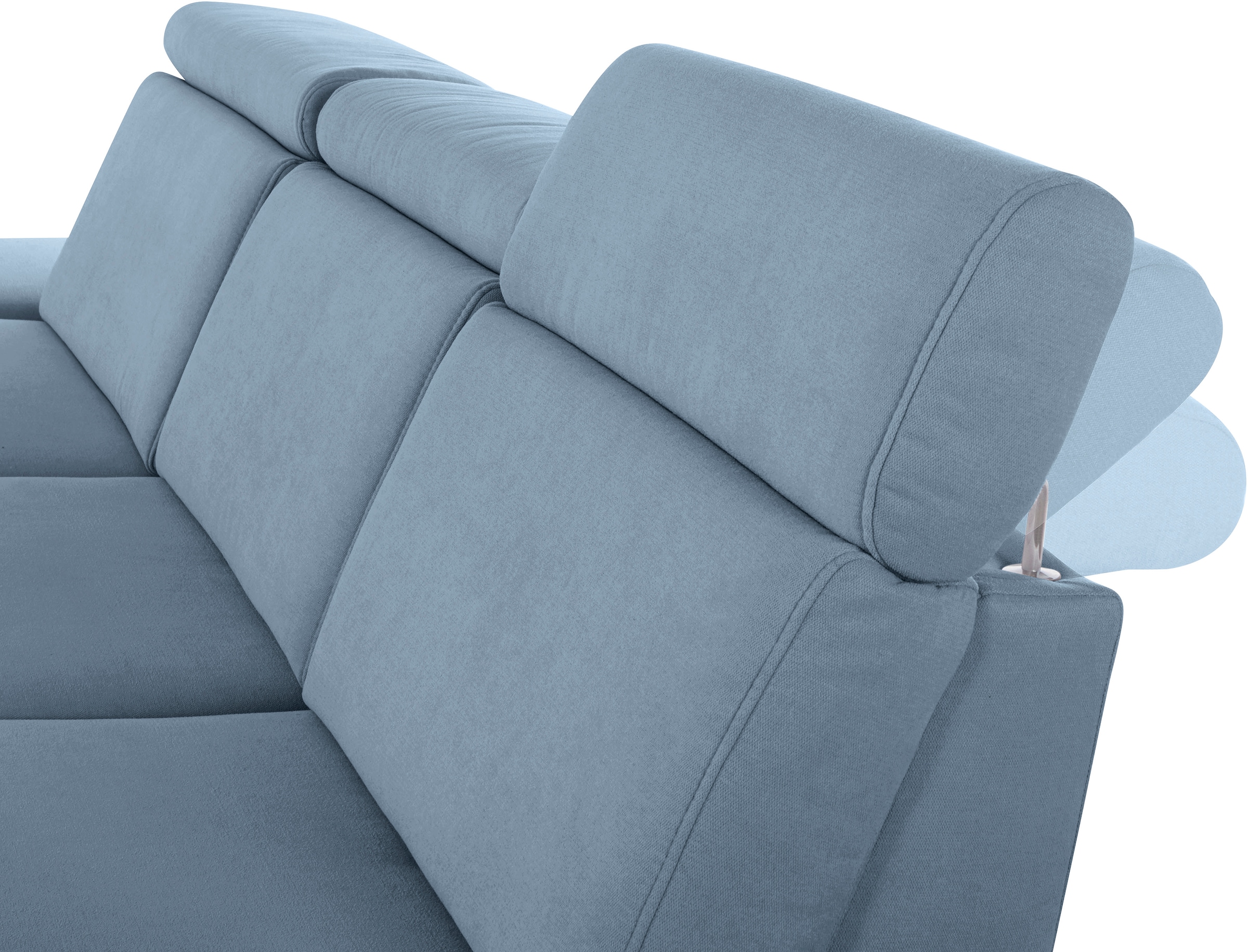 sit&more Ecksofa »Brisbane L-Form«, Fußhöhe 15 cm, inklusive Sitztiefen-, Armteil- und Kopfteilverstellung