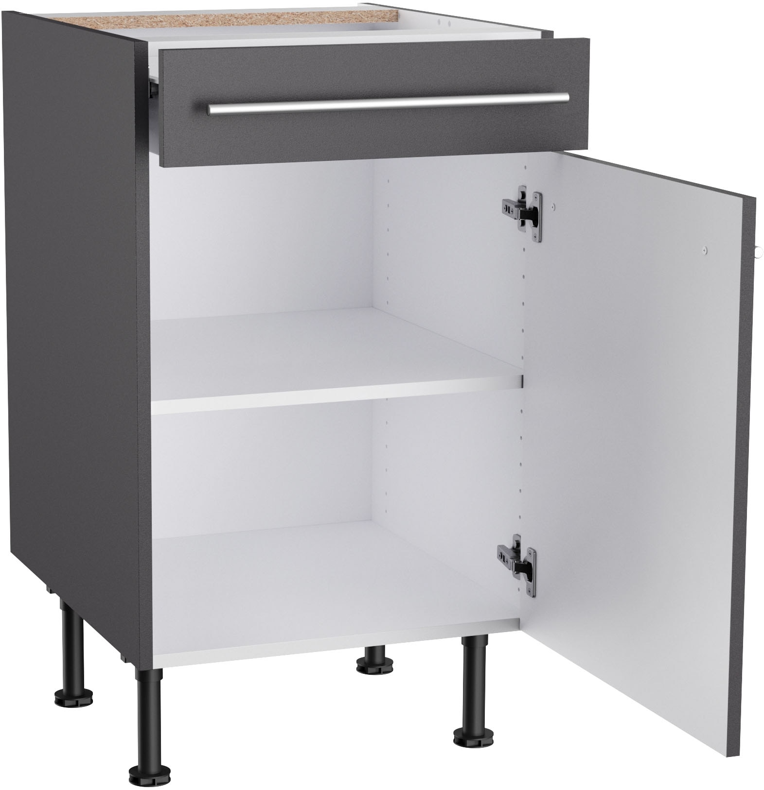 KOCHSTATION Unterschrank »KS-Bern2«, Breite 50 cm, 1 Tür, 1 Schubkasten, 1 Einlegeboden