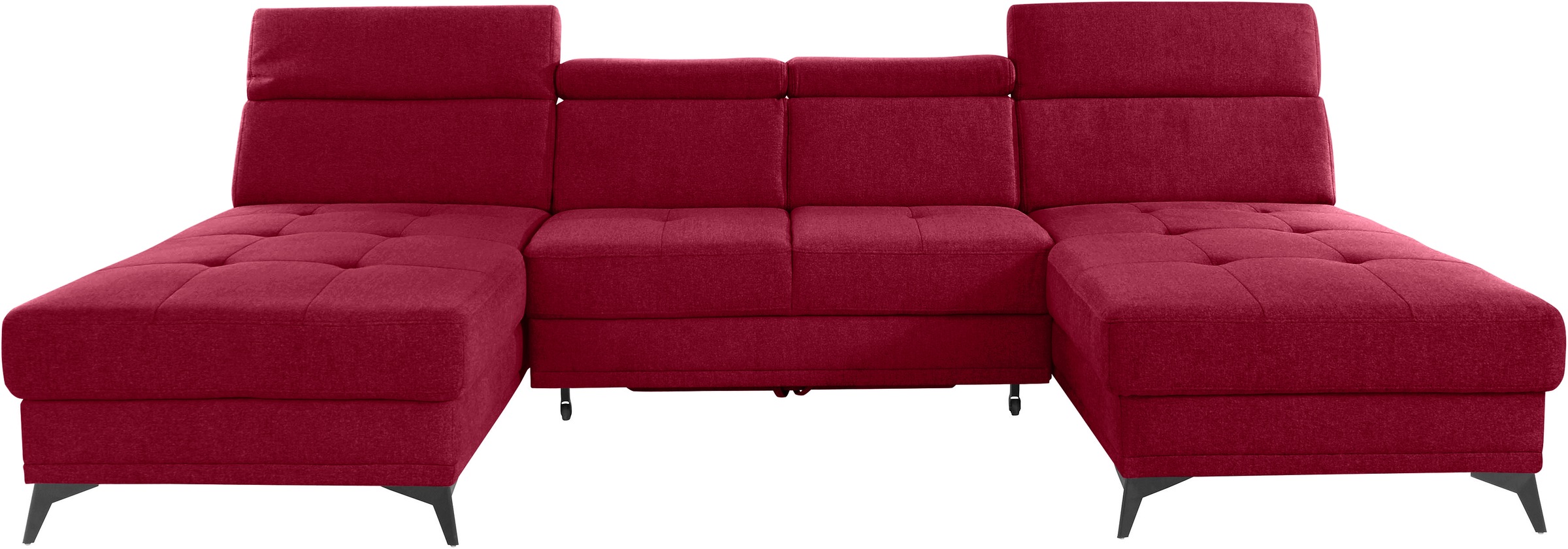 Home affaire Wohnlandschaft »Cardiz U-Form« inkl.Kopfteilverstellung und Fe günstig online kaufen