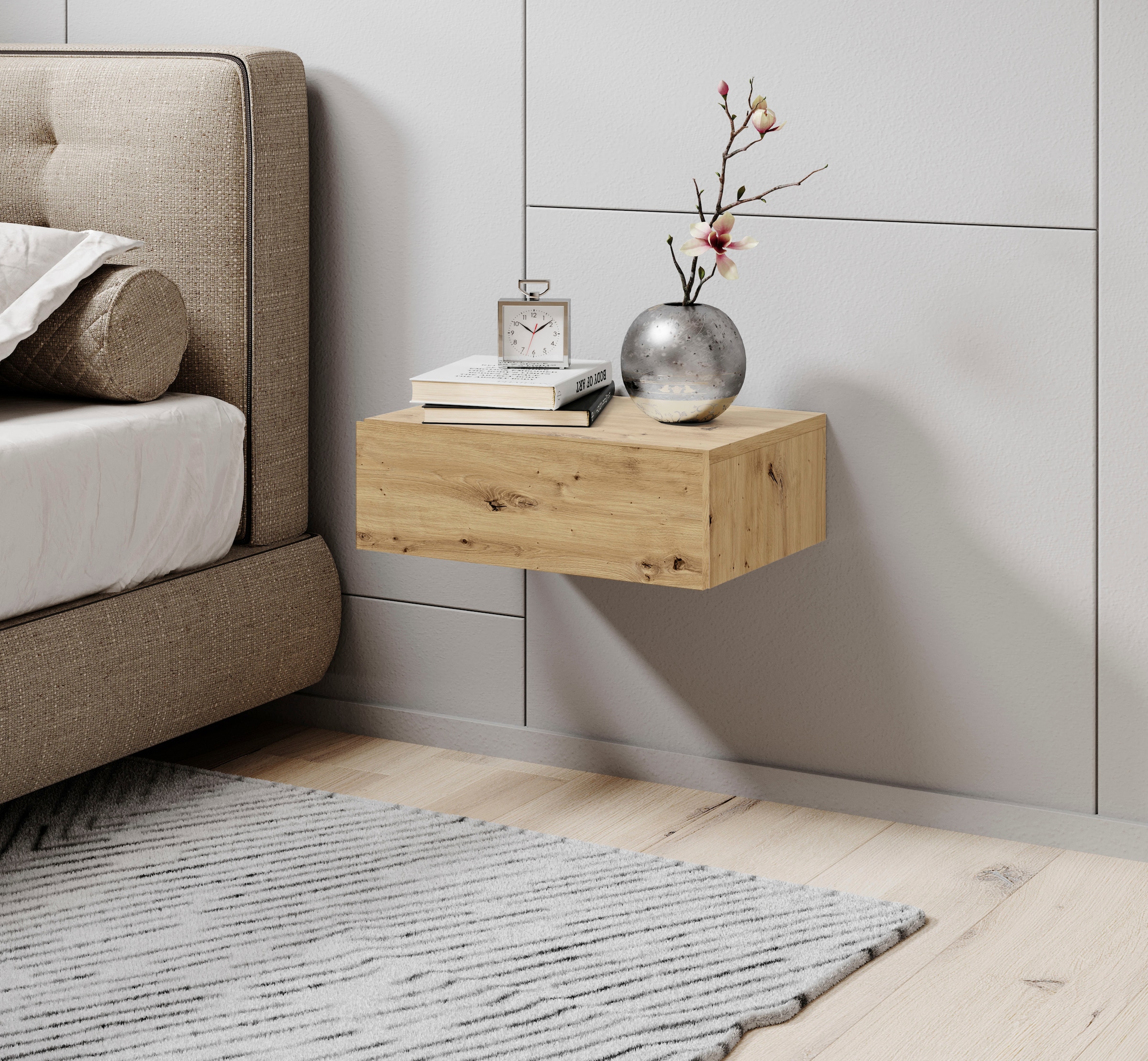 Schlafkontor Nachtkommode »Tajo«, mit Schublade, Nachtkonsole für Wandmontage