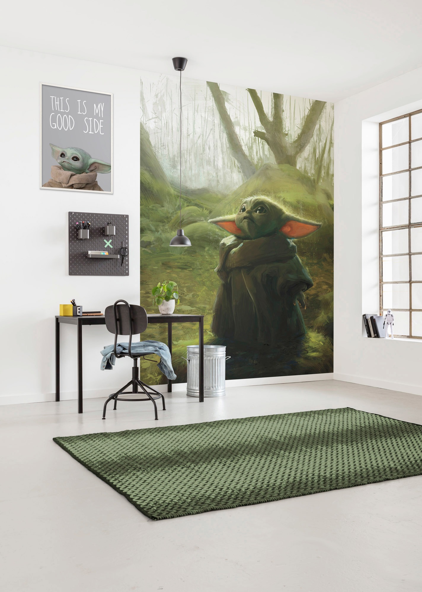 Komar Vliestapete »Digitaldruck Vlies -  Mandalorian Grogu Acrylic - Größe 200 x 280 cm« bedruckt glatt Kinderzimmer