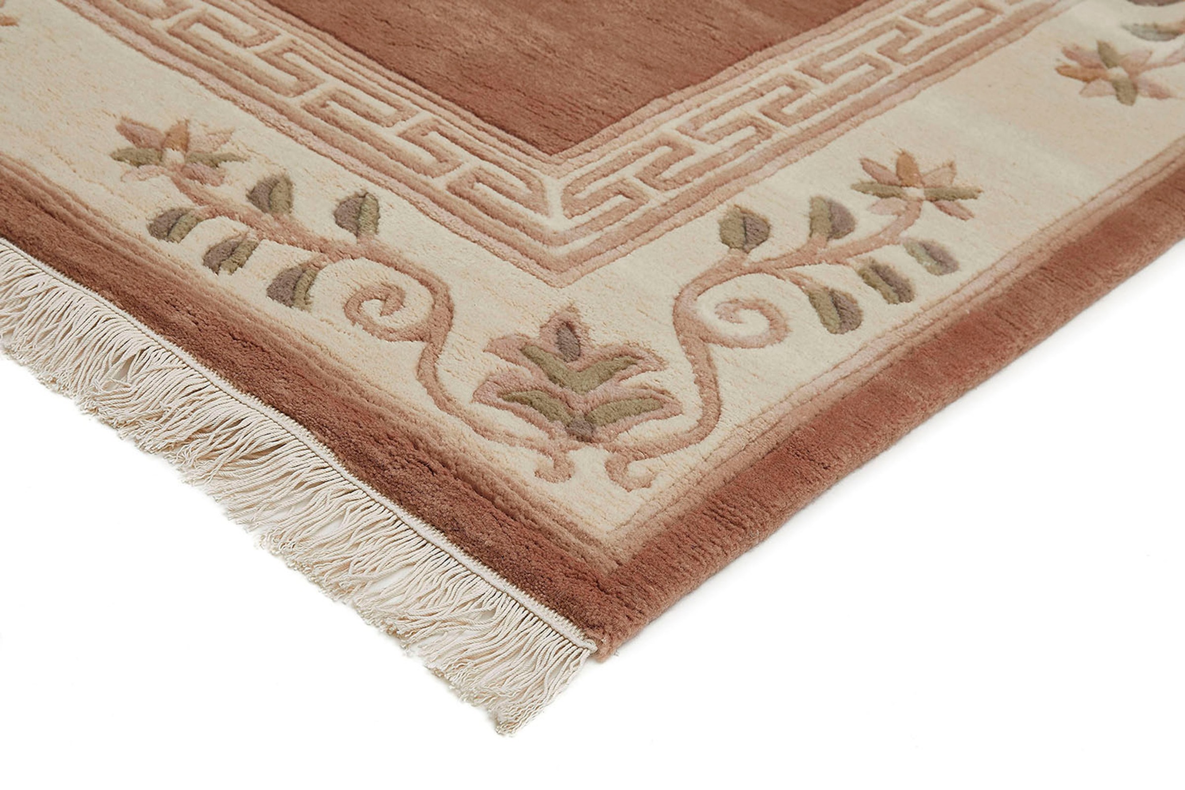 LUXOR living Wollteppich »Adour«, rechteckig, 18 mm Höhe, reine Wolle, handgeknüpft, mit Bordüre und Fransen, Wohnzimmer