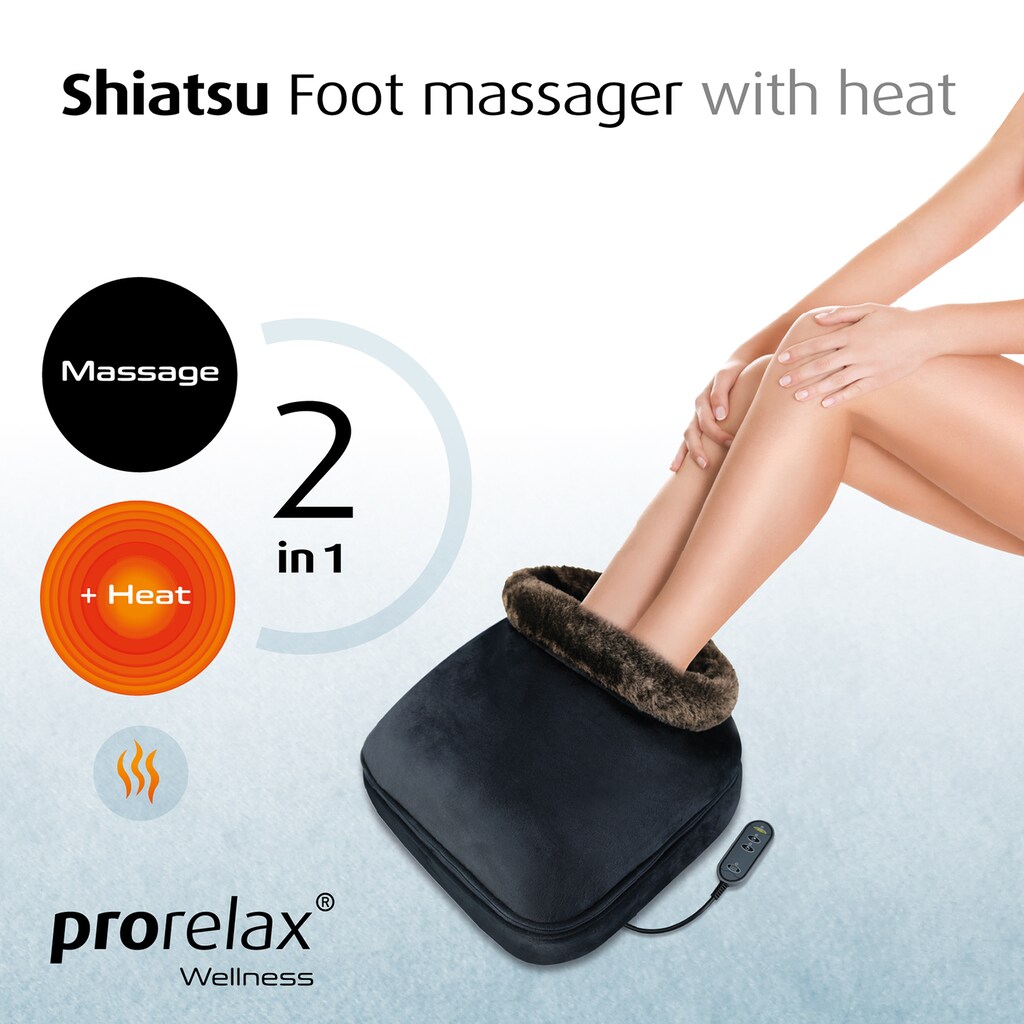 prorelax Shiatsu-Fußmassagegerät »12119 Shiatsu Fuß-Massager«, (2 tlg.)