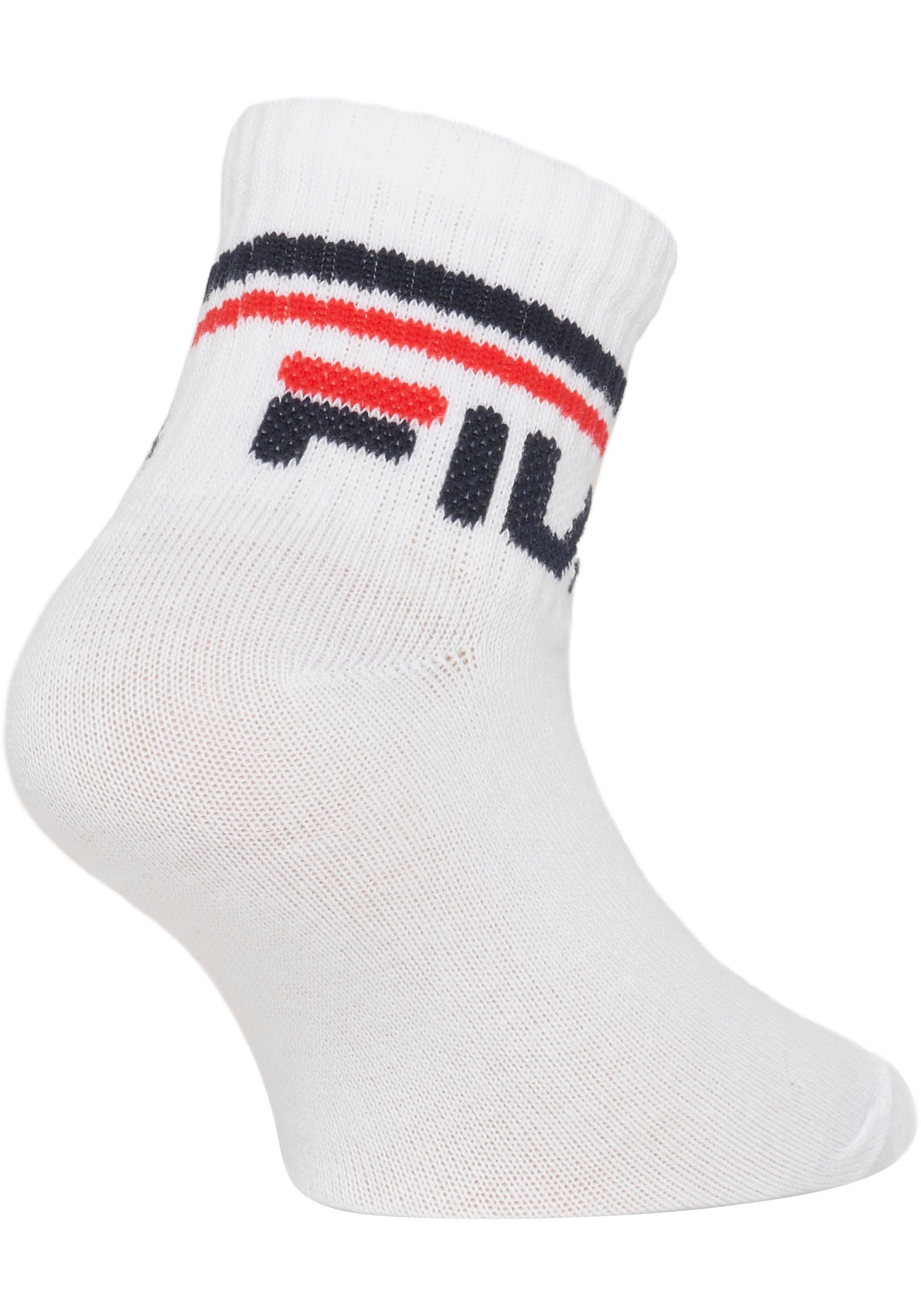 Fila Kurzsocken »JUNIOR UNISEX QUARTER PLAIN SOCKS« 6 Paar tlg. mit eingestricktem Logo im Bündchen, Kindersocken