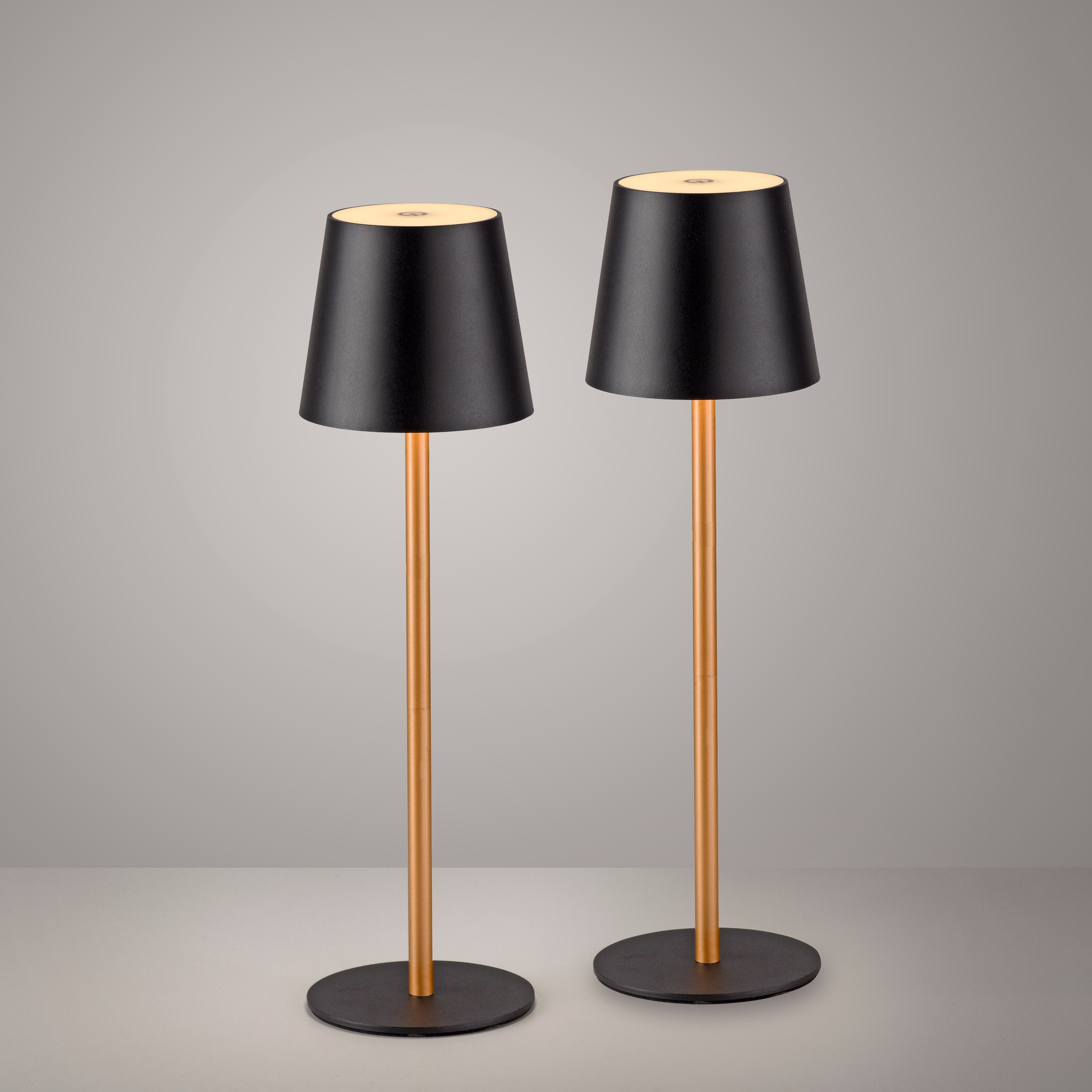 JUST LIGHT LED Tischleuchte »EURIA, 2er Set« LED-Board 2 Stk. Warmweiß LED Akku Tischlampe