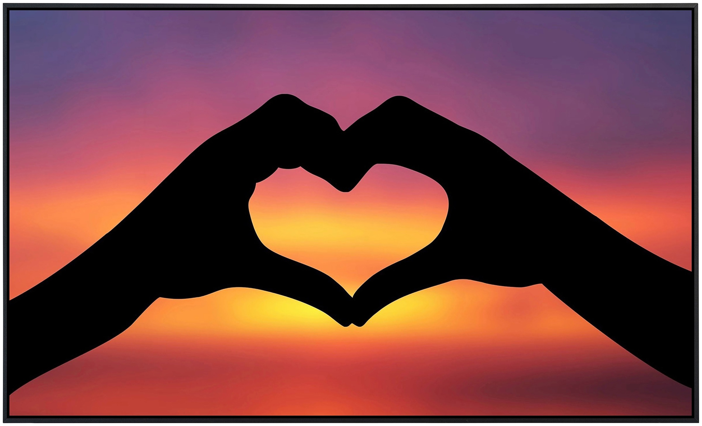 Papermoon Infrarotheizung »Herz Sonnenuntergang«, sehr angenehme Strahlungs günstig online kaufen
