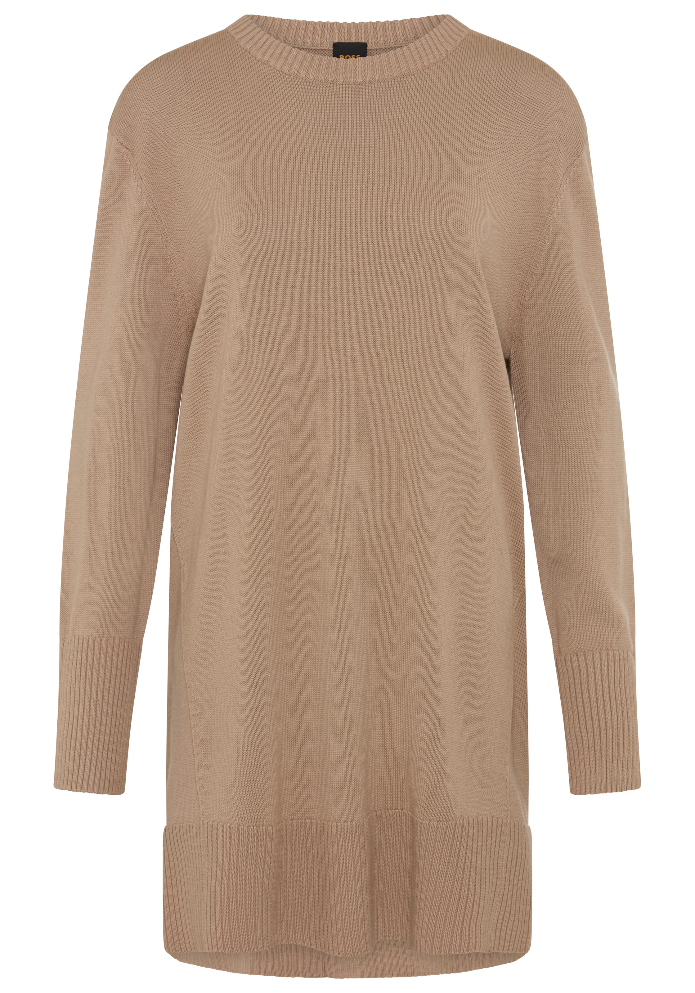 BOSS ORANGE Strickkleid »Ferinea Premium Damenmode« aus Schurwoll-Mix, Relaxed Fit