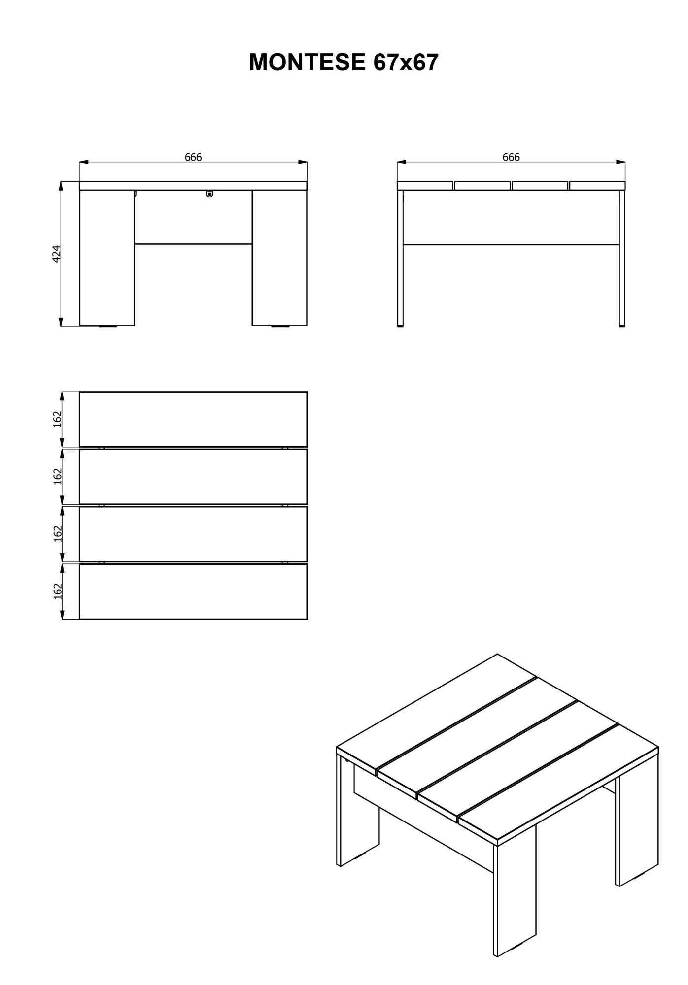 Home affaire Couchtisch »Montese, Wohnzimmertisch, Sofatisch, Beistelltisch, Kaffeetisch« Moderner Couchtisch: 3 Größen, 4 Farben – ideal für kleine Räume