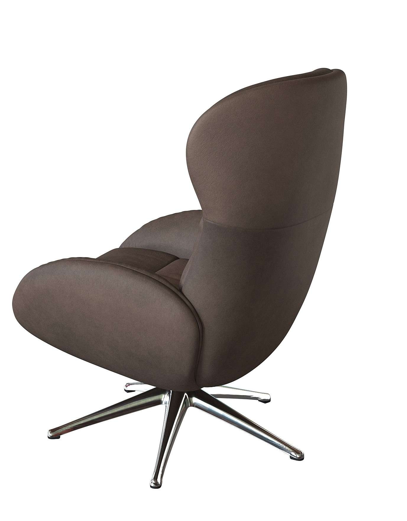 FLEXLUX Relaxsessel »Haze, hervorragender Komfort, Alu Fuß, organisches Design, ergonomisch«, (Fernsehsessel), Rückenteilverstellung, drehbar, Fuß Alu