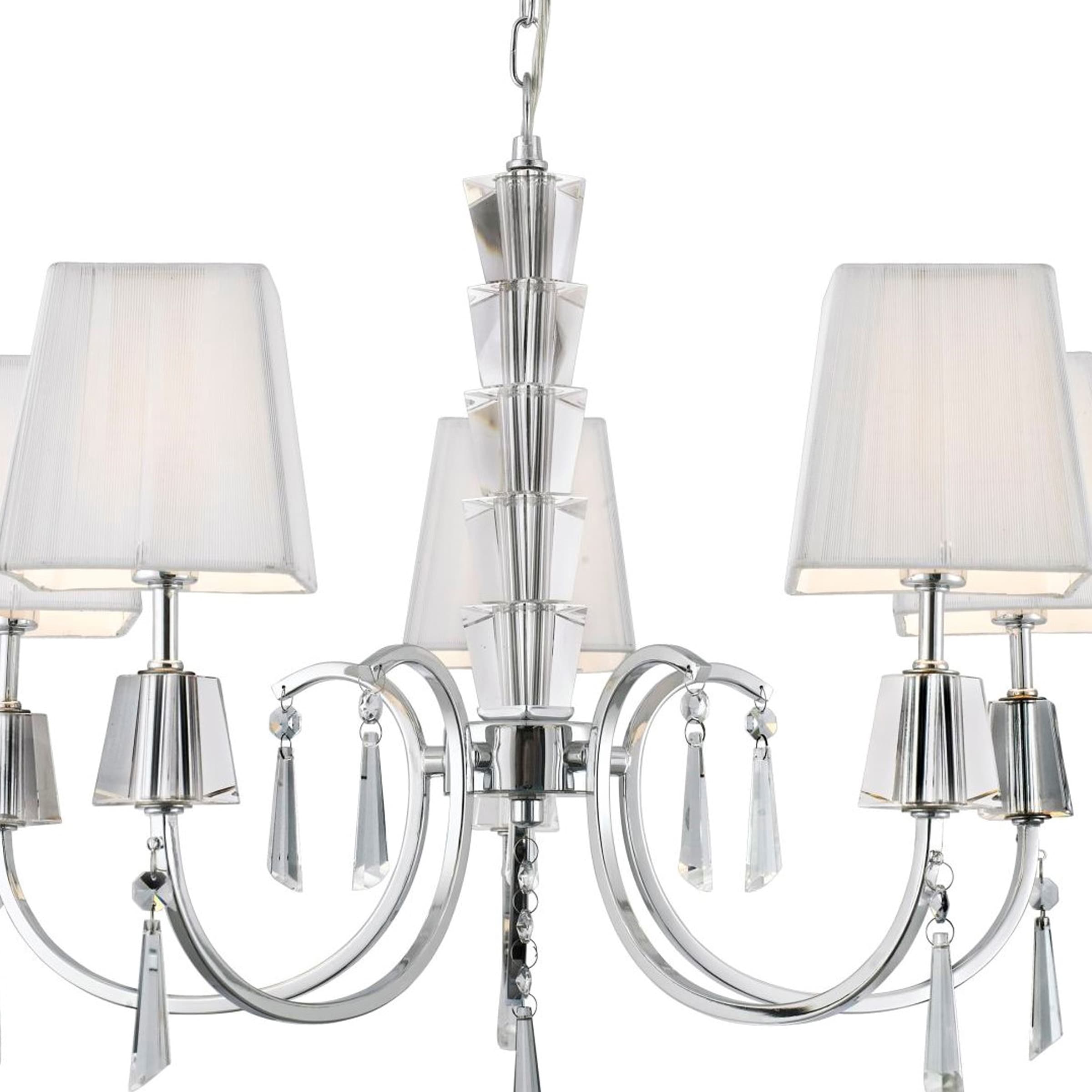 Searchlight Kronleuchter »Hängeleuchte Portico, 5-flammig«, 5 flammig, Leuchtmittel G9 | ohne Leuchtmittel, Elegante Optik