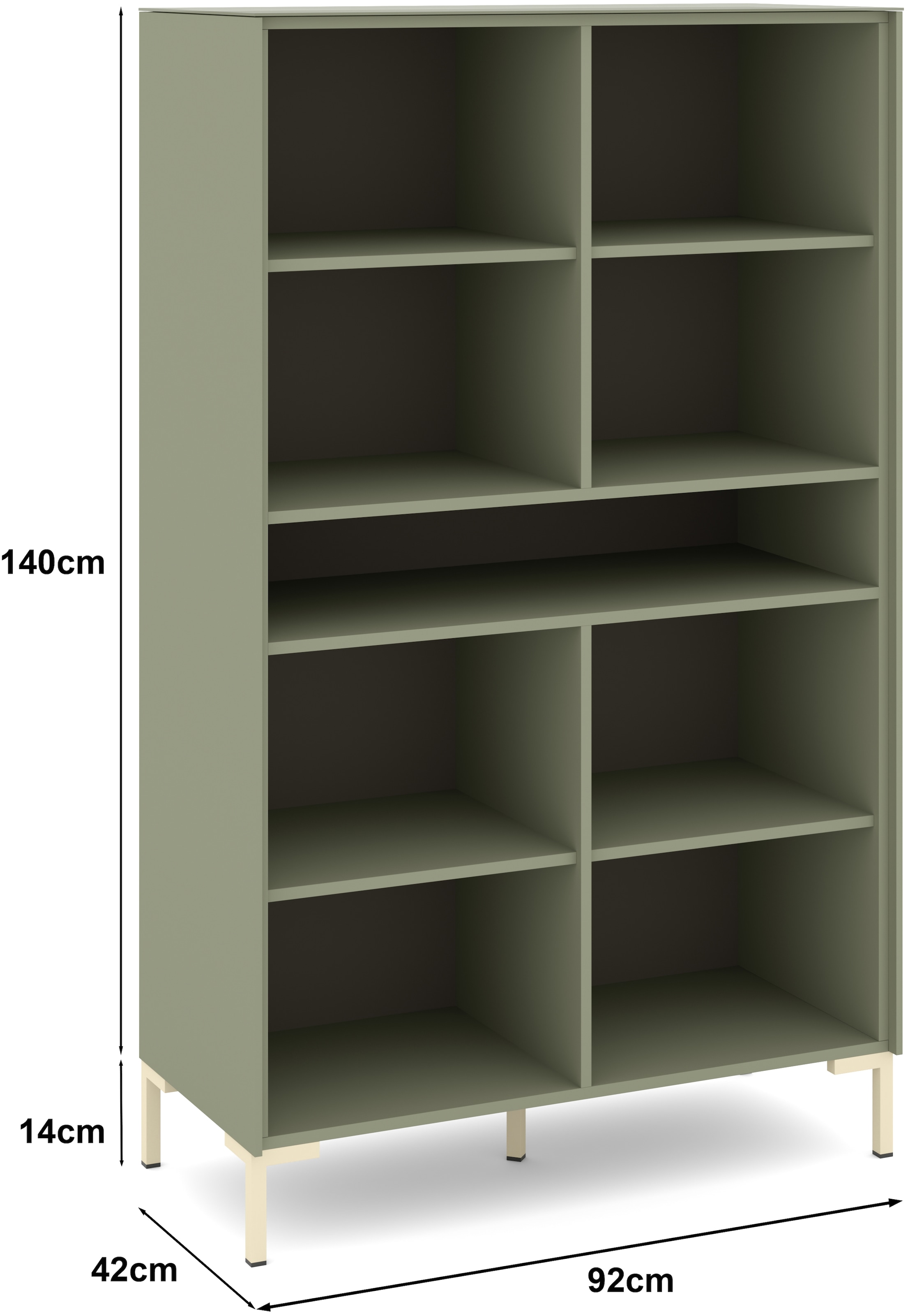 set one by Musterring Highboard »Reno« 1 Stk. tlg. Mit Winkelfuß in diversen Farben, 154 cm Höhe & Farbauswahl