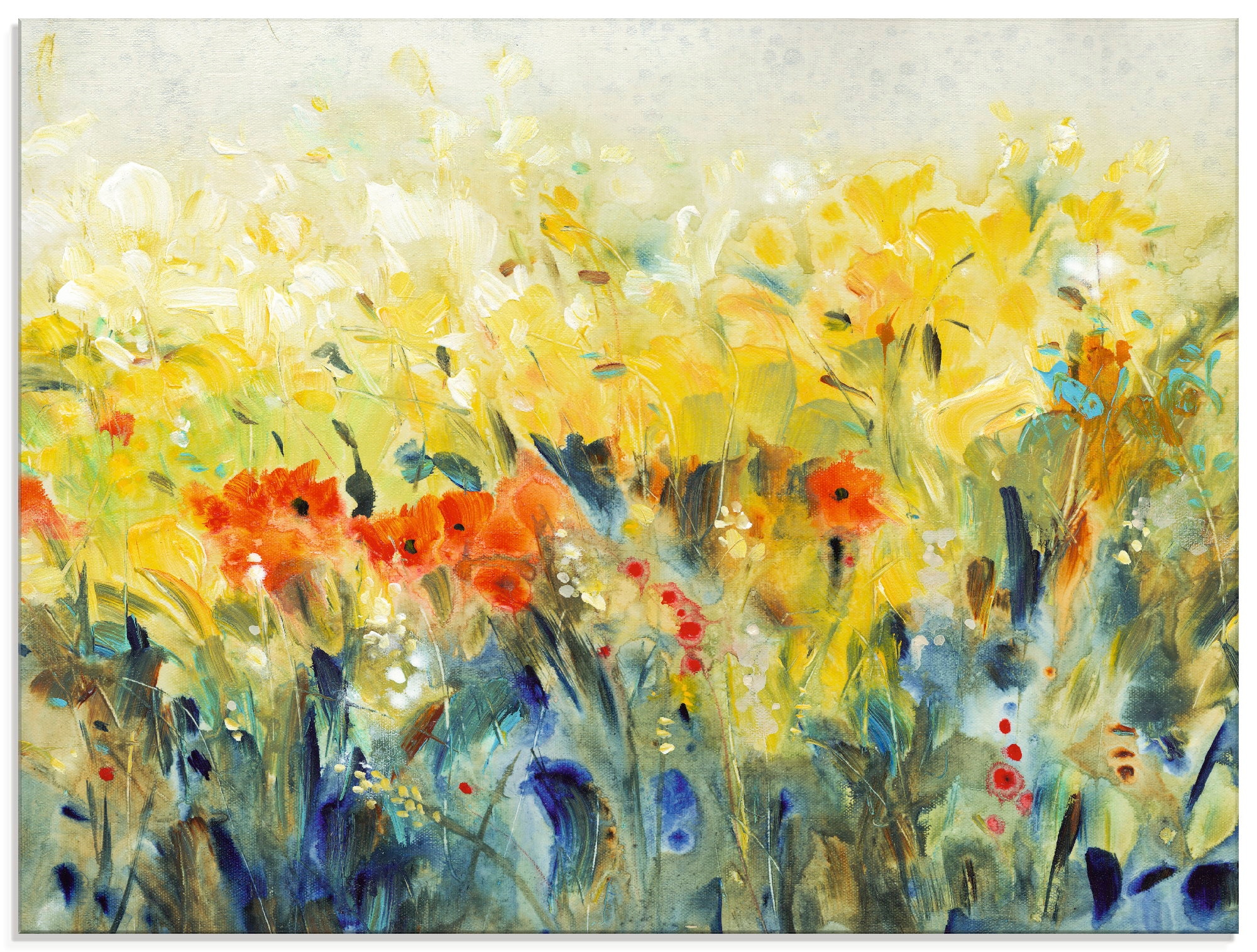 Artland Glasbild »Schwingende Blumen II«, Blumenwiese, (1 St.), in verschie günstig online kaufen