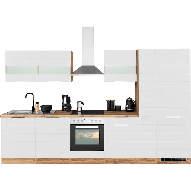 HELD MÖBEL Küche »Luhe«, 330 cm breit, wahlweise mit oder ohne E-Geräten,  gefräste MDF-Fronten online kaufen