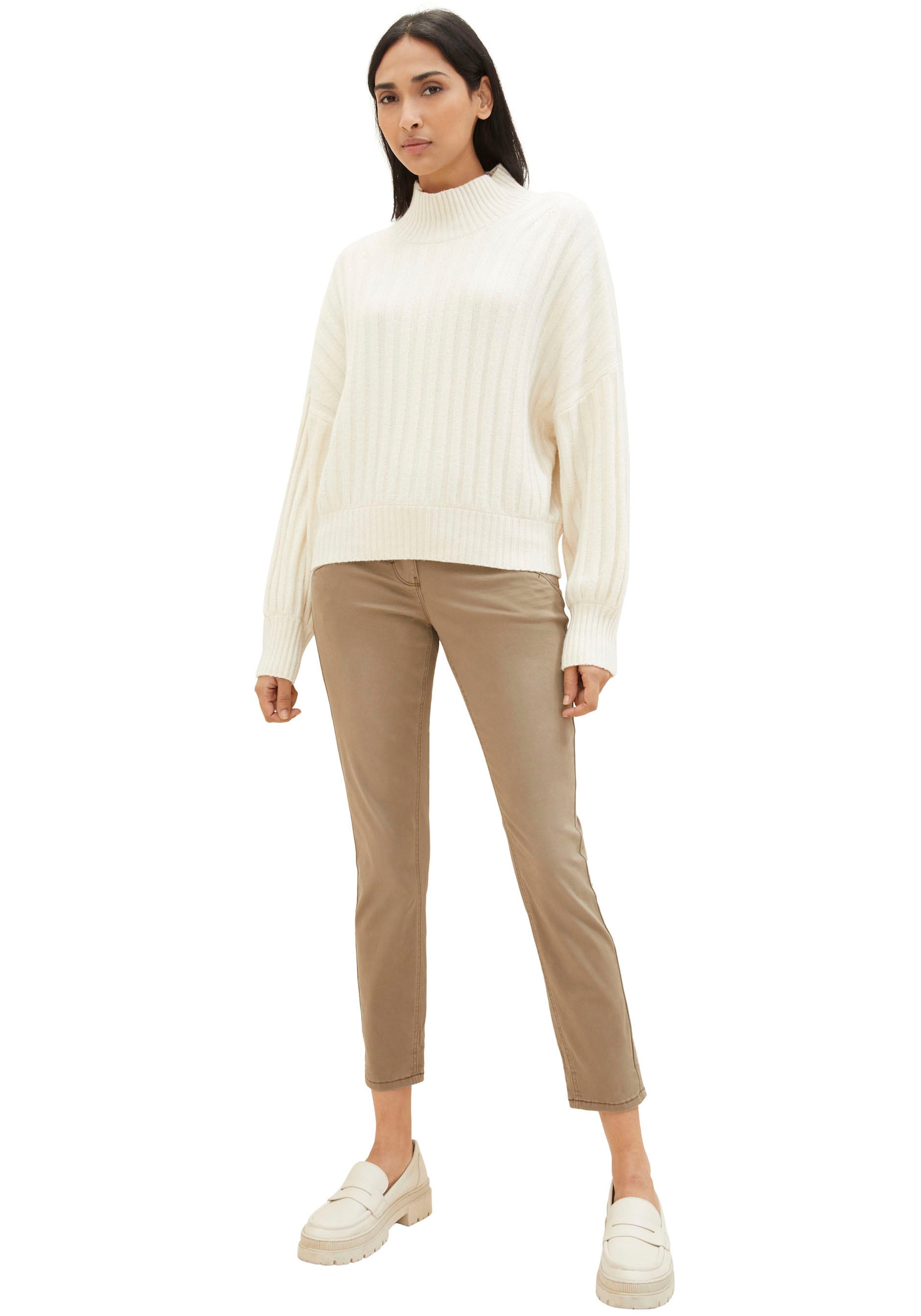 TOM TAILOR 7/8-Hose »Tapered«  mit Bindeband am Bündchen