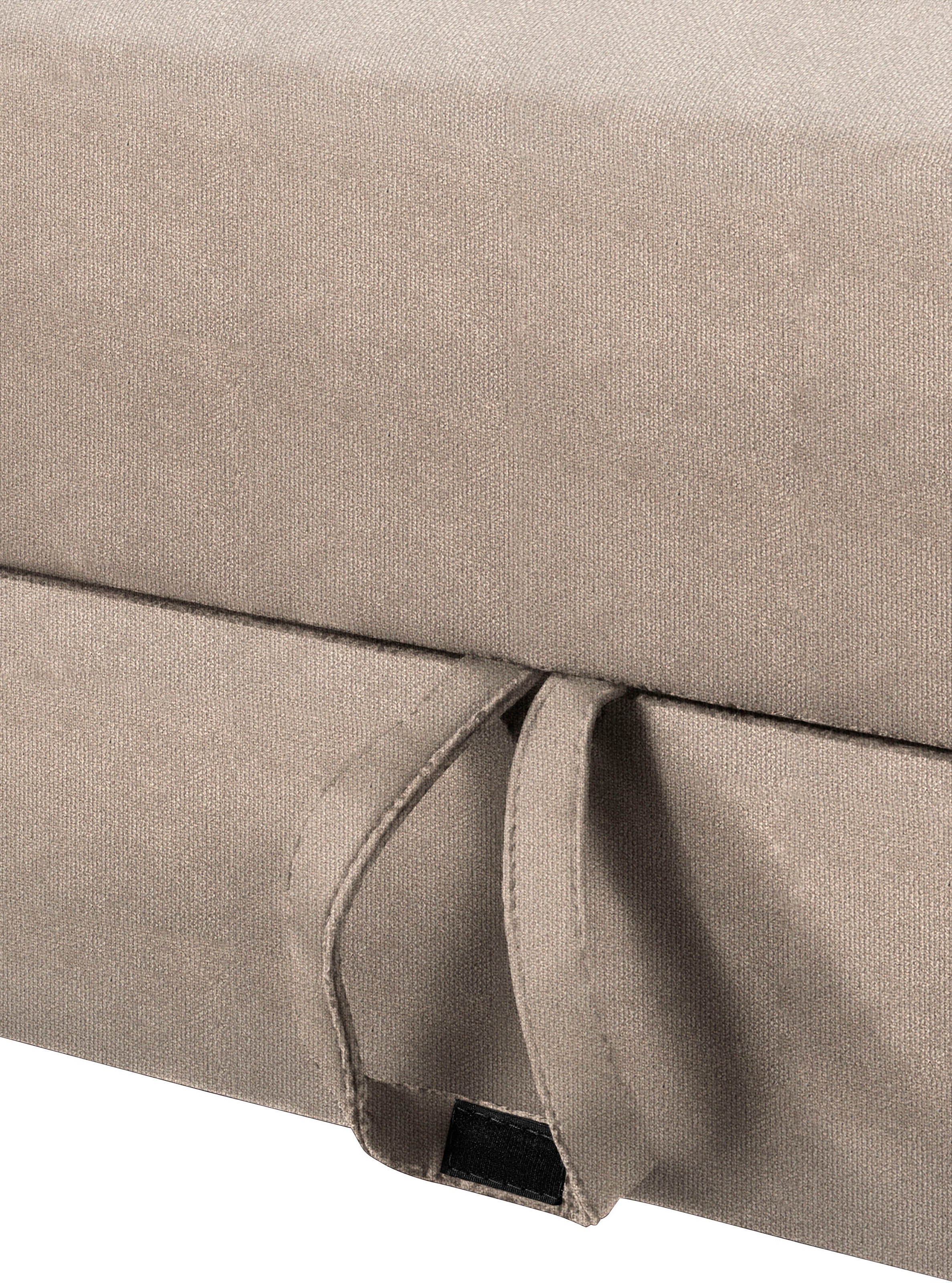 sit&more Ecksofa »Bologna L-Form«, Kopfteilverstellung, wahlweise mit Bettfunktion und Schubkasten