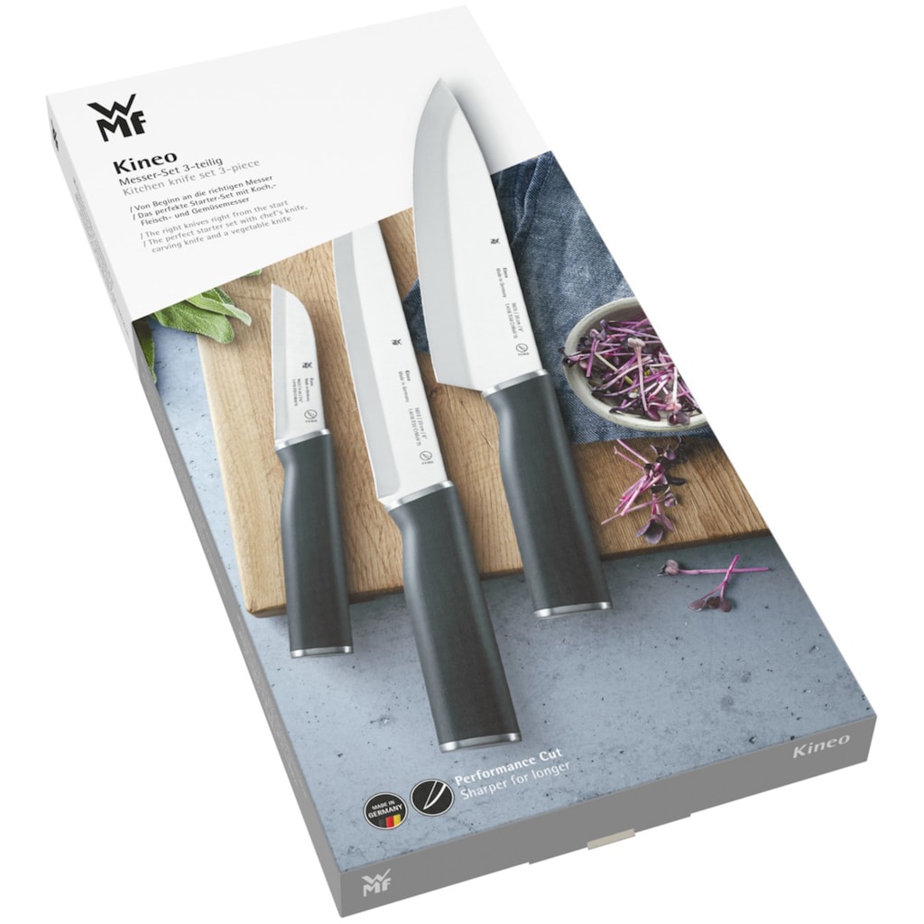 WMF Messer-Set »Kineo«, (Set, 3 tlg.), Messerklingen aus Spezialklingenstahl