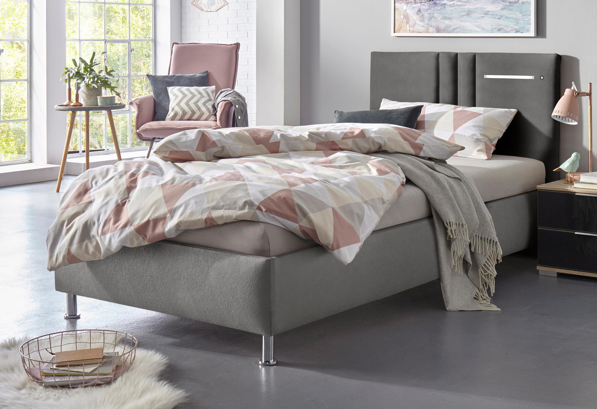 Westfalia Schlafkomfort Polsterbett "Elba" wahlweise mit LED-Beleuchtung günstig online kaufen