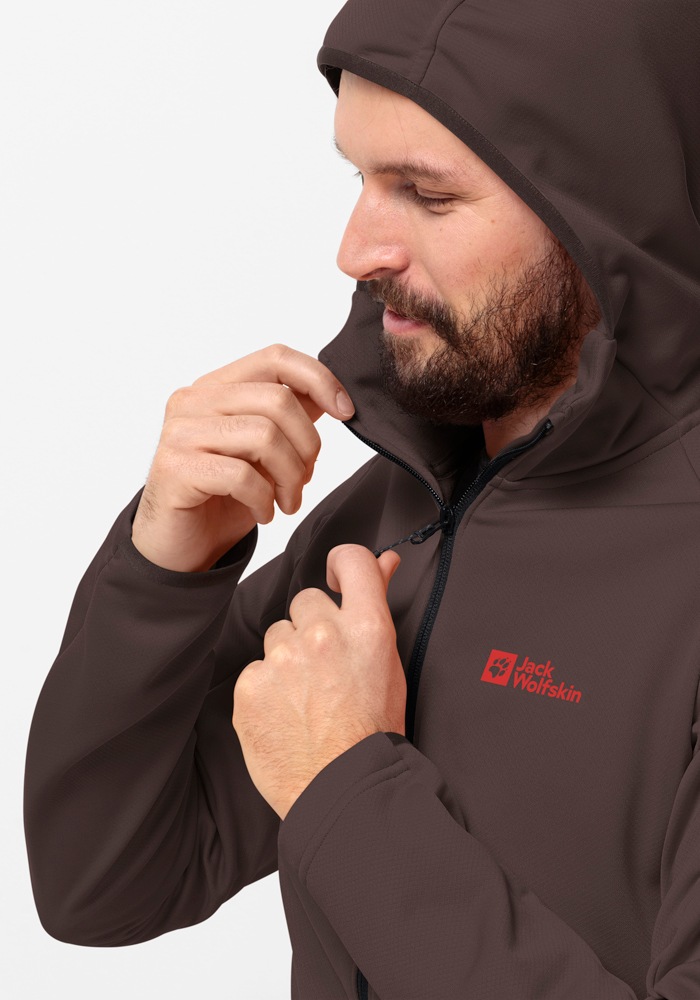 Jack Wolfskin Fleecejacke »ALPGRAT HOODED FZ M«, mit Kapuze