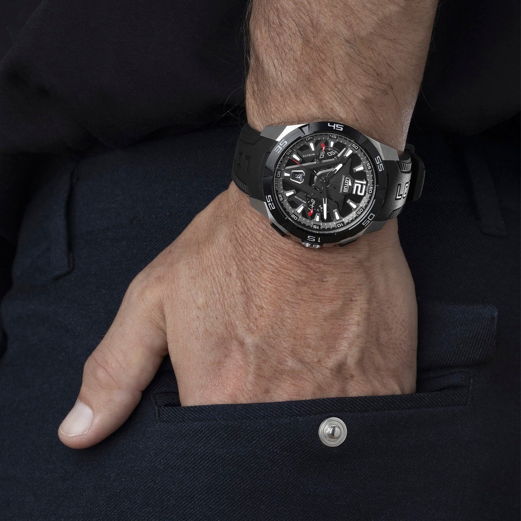 Lotus Chronograph »Vortex«, Quarzuhr, Armbanduhr, Herrenuhr, Tag, Stoppfunktion, Kautschukarmband