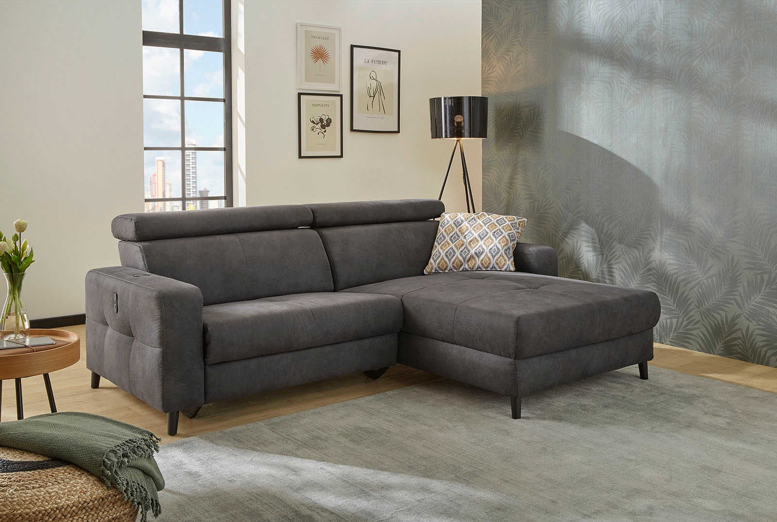 Jockenhöfer Gruppe Ecksofa »Doppio L-Form mit elektromotorischer Relaxfunkt günstig online kaufen