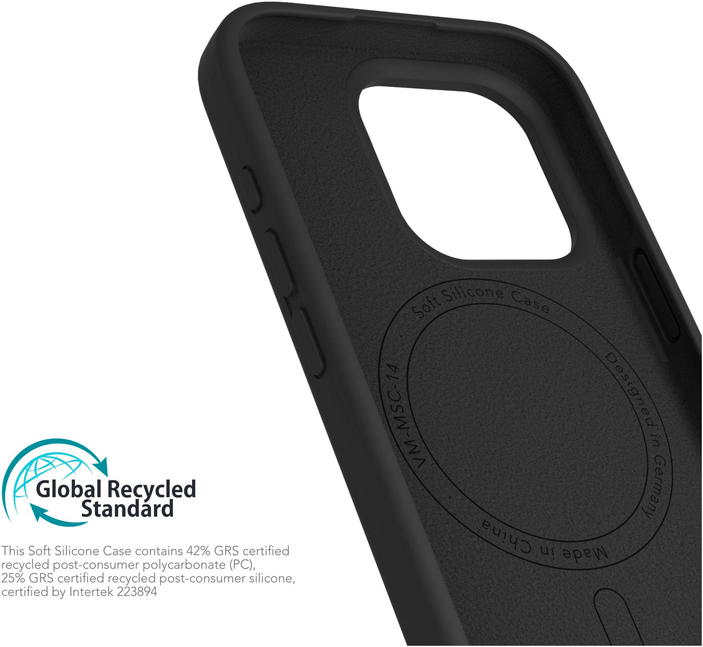 VONMÄHLEN Smartphone-Hülle »iPhone 16 Pro, Soft Silicone Case - Black«