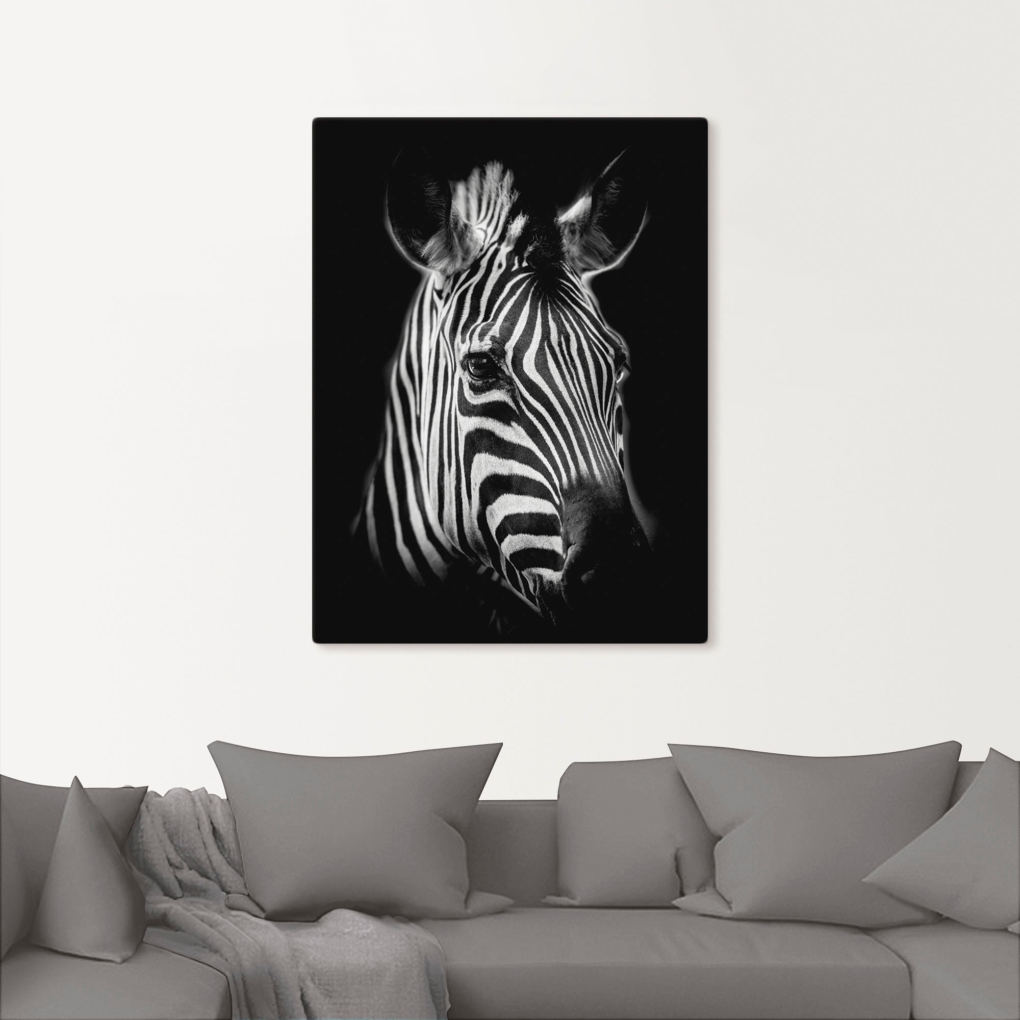 Artland Wandbild »Zebra«, Zebra Bilder, (1 St.), als Alubild, Outdoorbild, Leinwandbild, Poster, Wandaufkleber