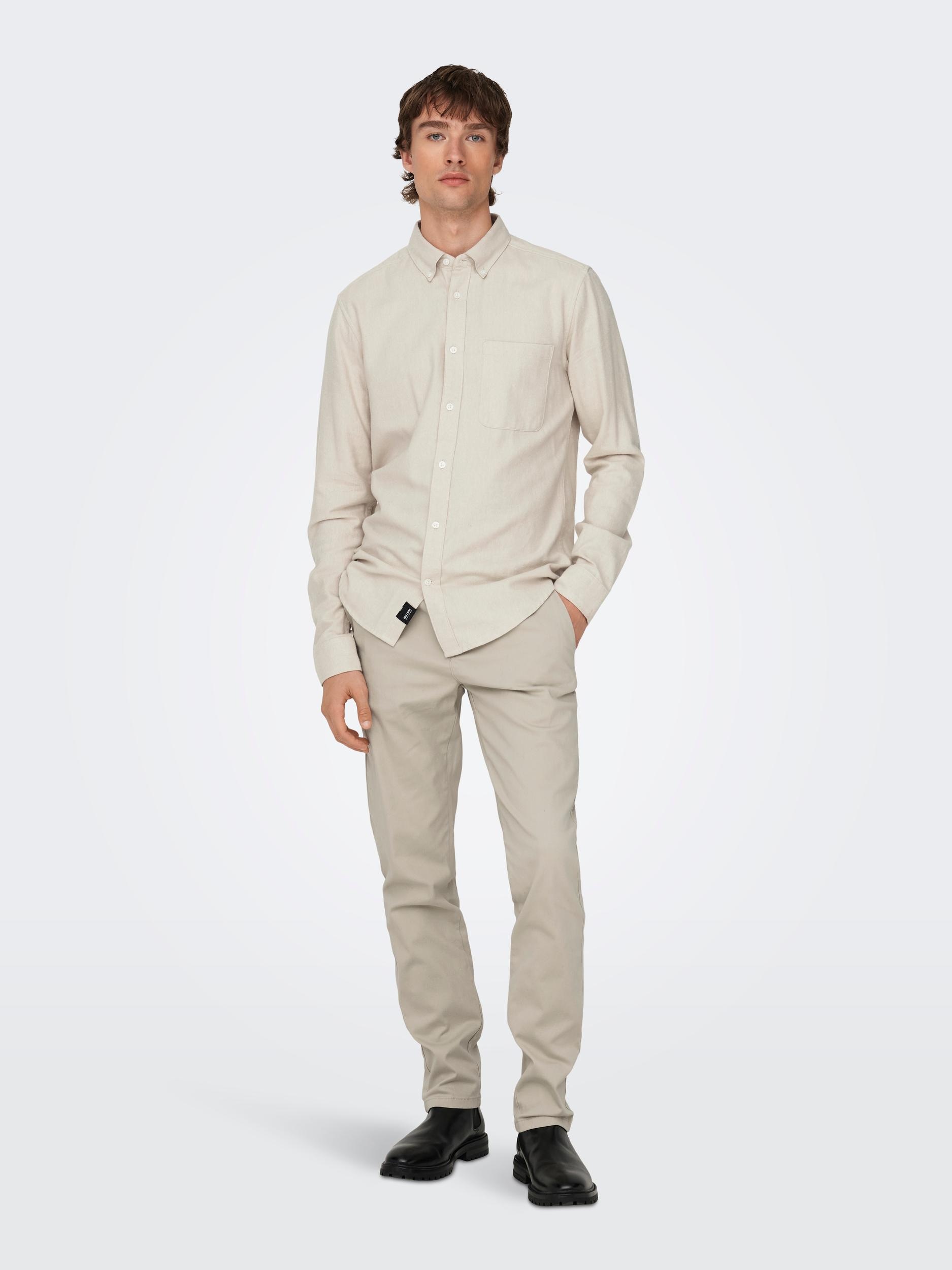 ONLY & SONS Langarmhemd »ONSGUDMUND SLIM 1-PKT SOLID SHIRT NOOS«