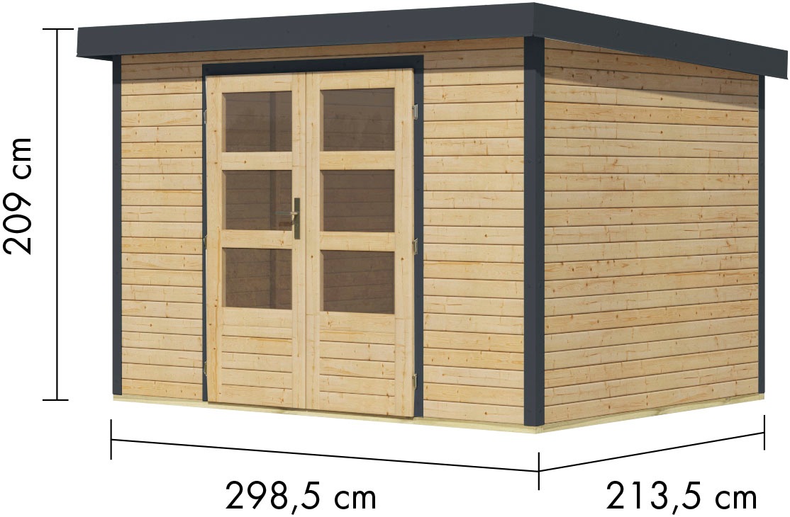 Karibu Gartenhaus »Jupiter 4 A«, in verschiedenen Farben