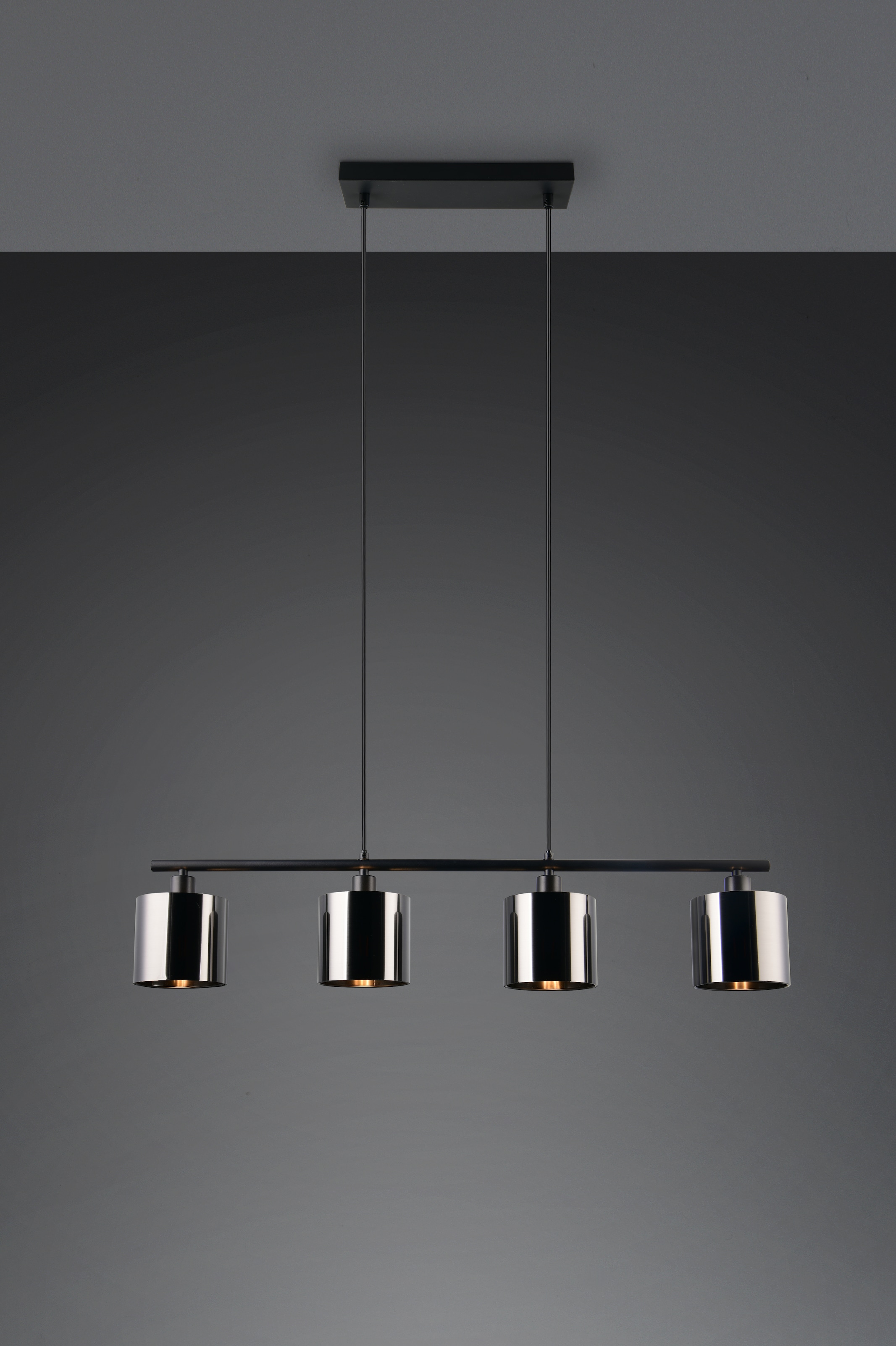 REALITY Leuchten Pendelleuchte »JASON, ohne Leuchtmittel Hängelampe Esstisch 4-flammig, 4xE14 max 10W« E14 1 Stk. warmweiß - kaltweiß höhenverstellbar max 150cm, mit semi-transparenten Kunststoff-Schirmen