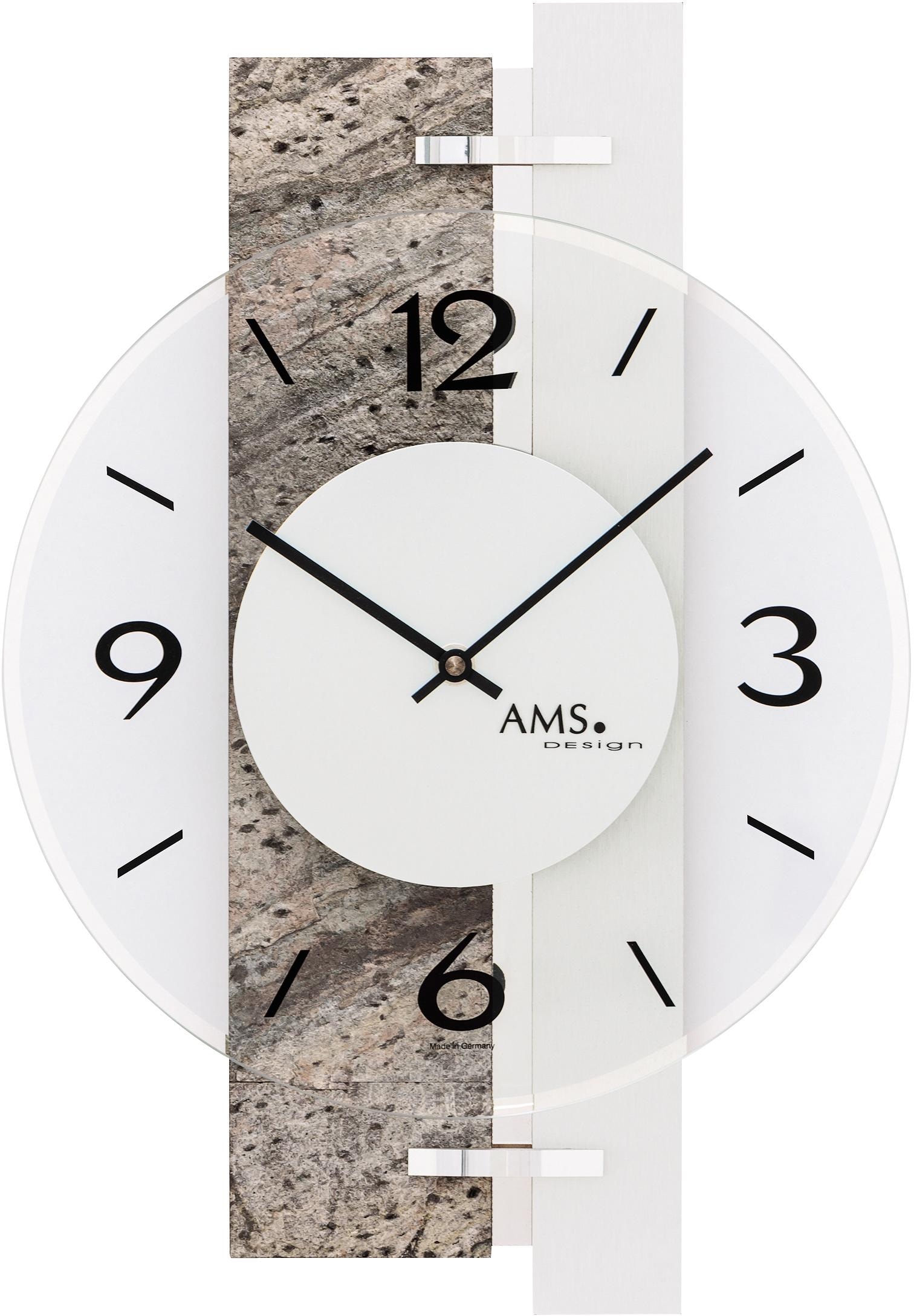 AMS Wanduhr »W9558«, Quarzuhr,Holz,Wohnzimmer,Esszimmer,Küche,Arbeitszimmer günstig online kaufen