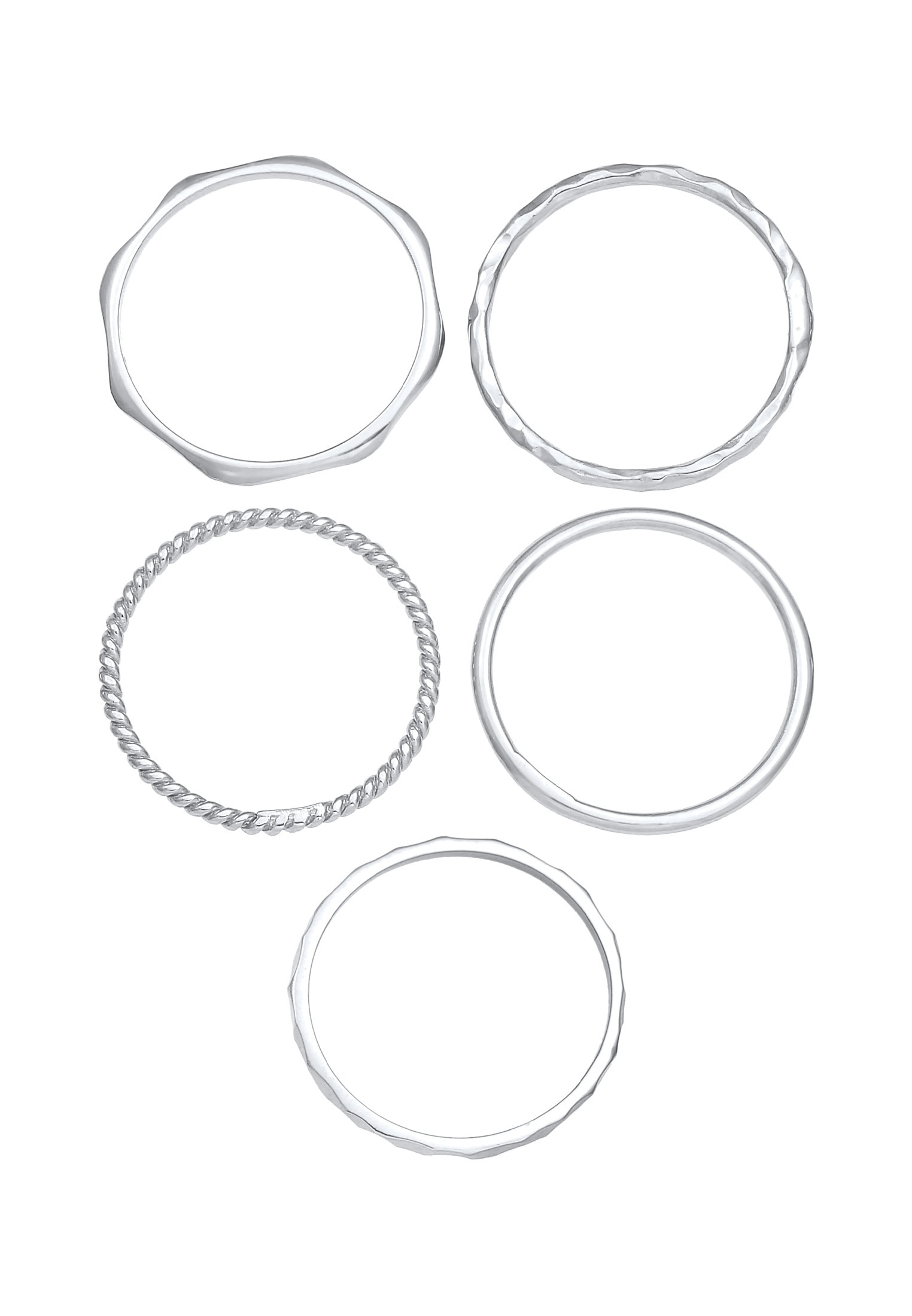 Elli Ring-Set »Stapelring Stacking Boho Set (5 tlg.) 925 Sterling Silber«