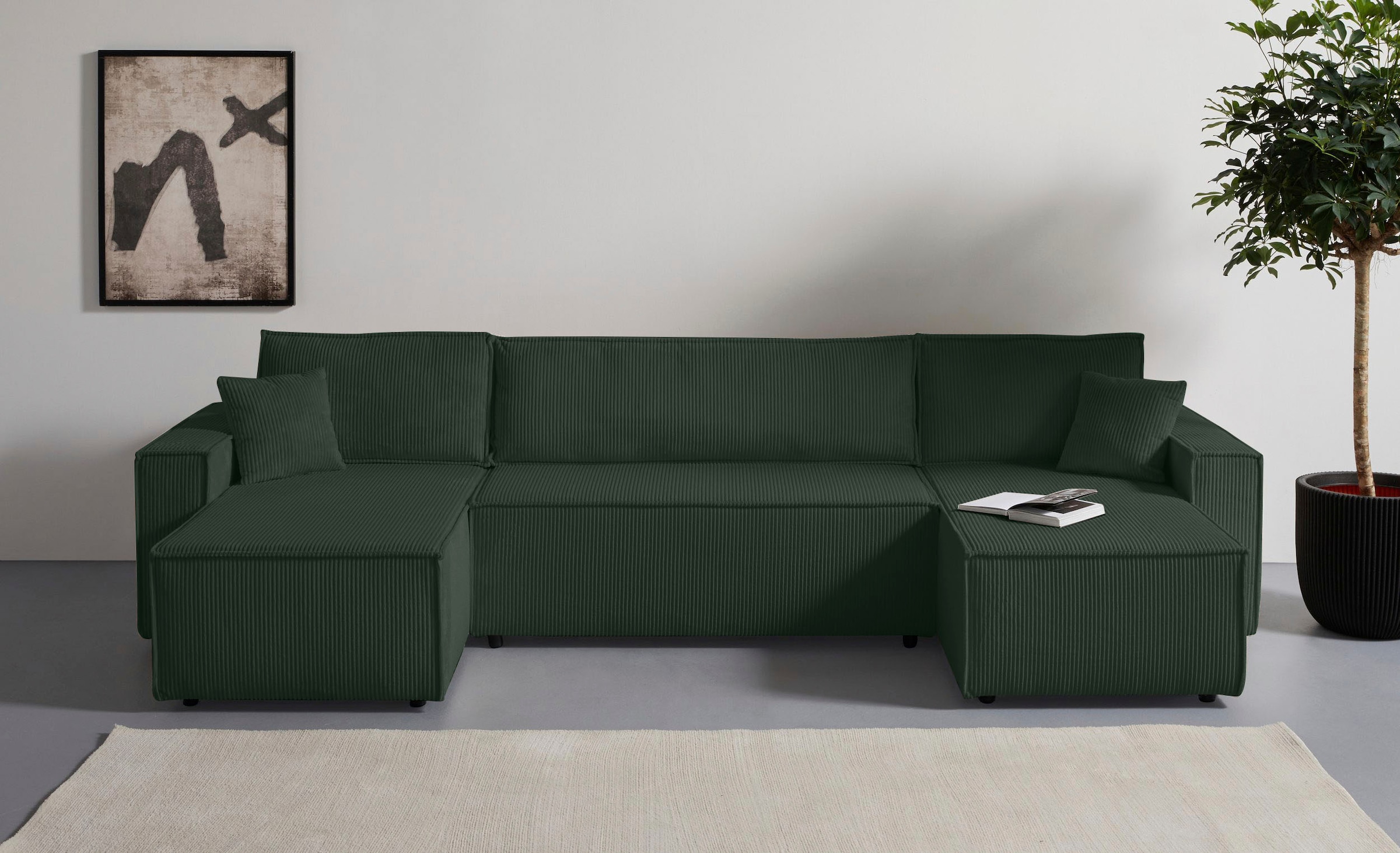 OTTO home Wohnlandschaft »CASSI L-Form, 311cm - OTTO. Verlässliche Qualität.« Schlaffunktion (133/270), Bettkasten, Cord, Unser Tiefpreis