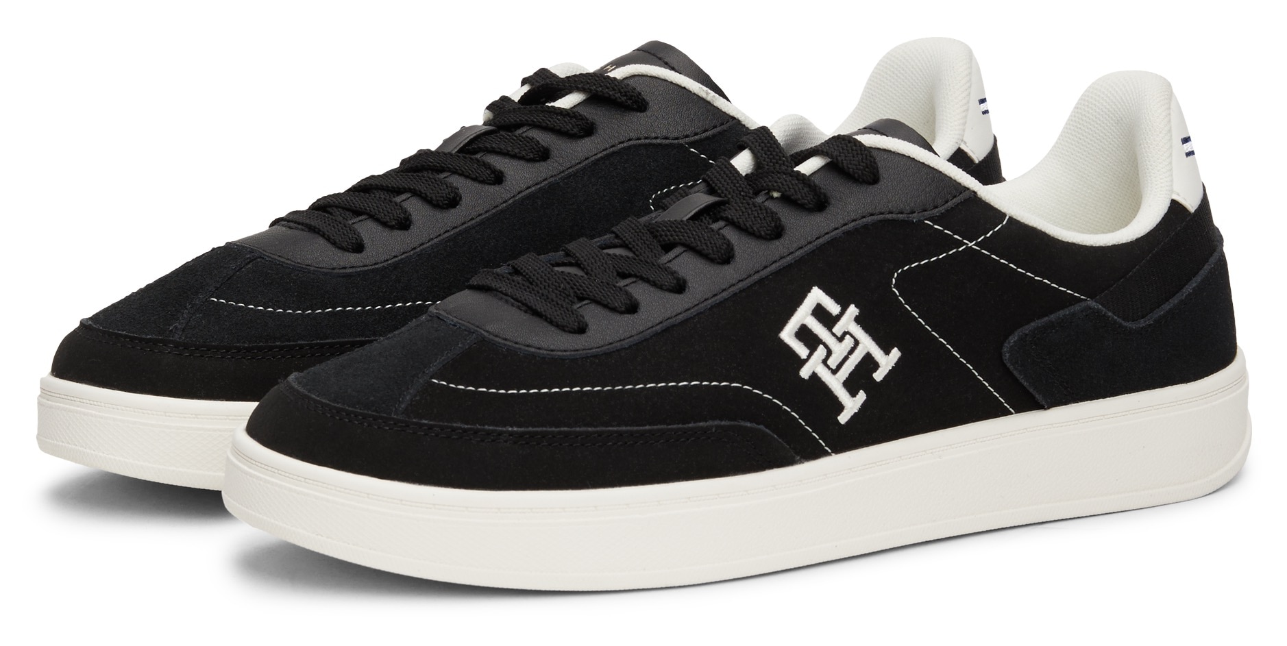 Tommy Hilfiger Plateausneaker »TH HERITAGE COURT SNEAKER SDE«, Freizeitschuh, Halbschuh, Schnürschuh mit seitlichem TH-Logo