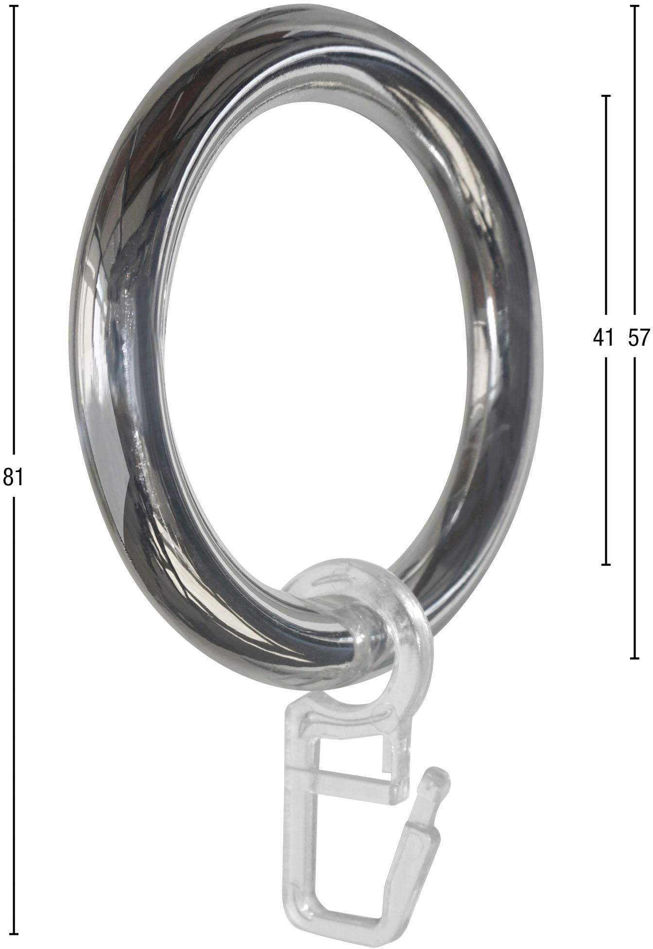 GARESA Gardinenring »Kunststoffring und einfache Montage Durchmesser 28mm, Haken«, (20 bis schnell mit bequem bestellen für St.)