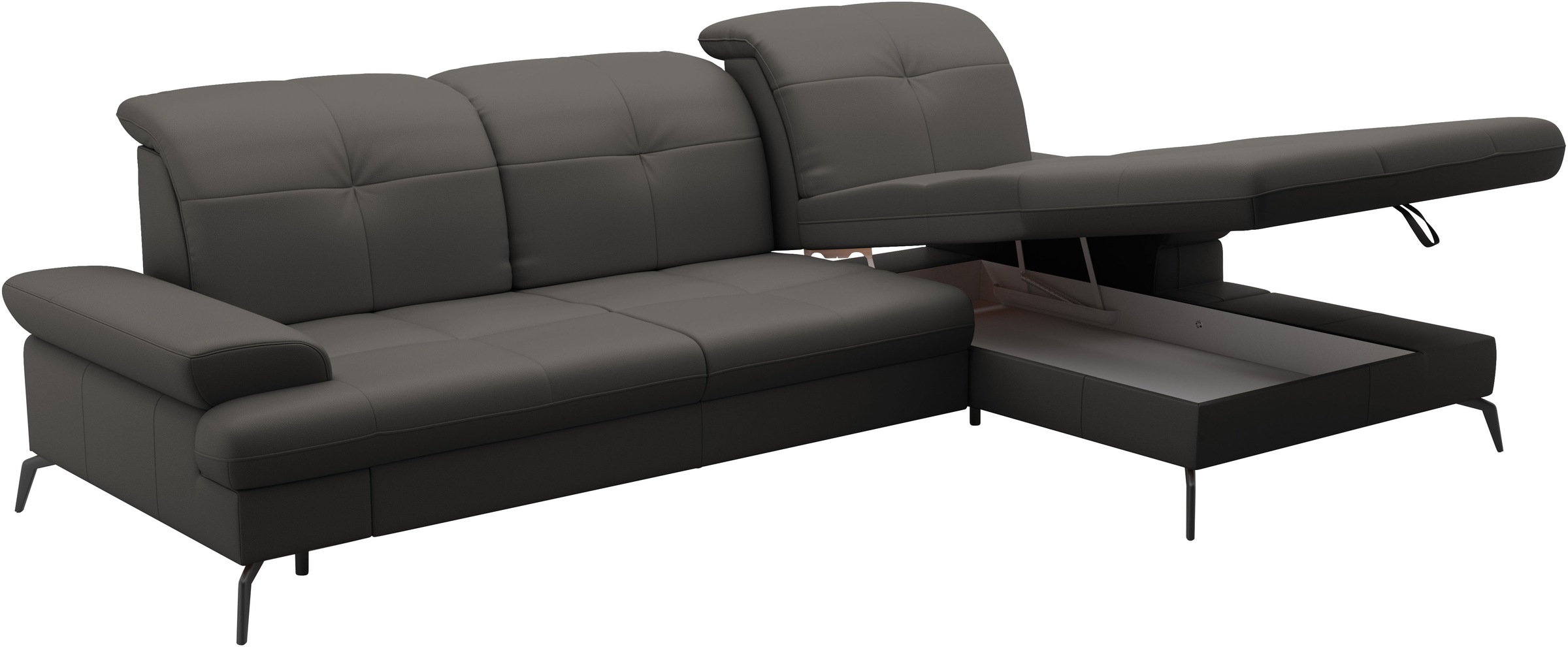 sit&more Ecksofa »Amica, L-Form, inkl. Sitztiefenverstellung & Armteilverstellung«, wahlweise mit Bettfunktion, Bettkasten und Kopfteilverstellung