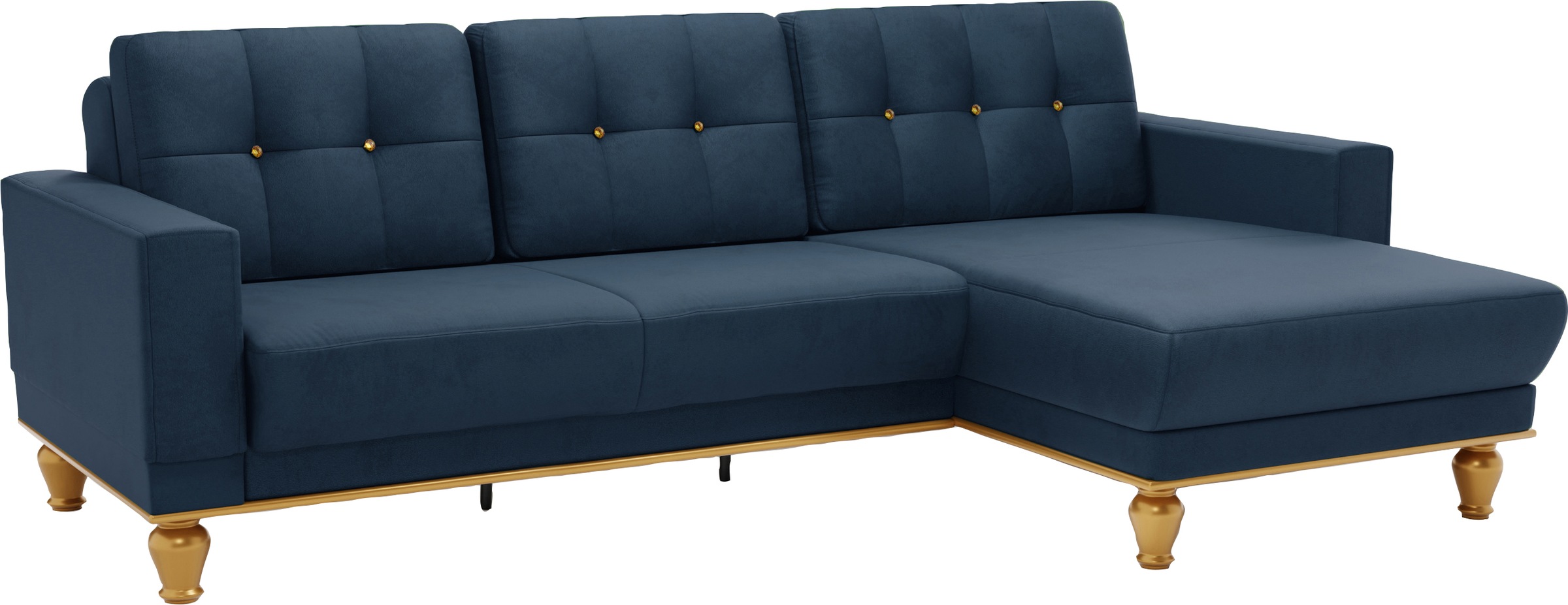 sit&more Ecksofa »Orient 5 L-Form«, mit Strass-Stein, wahlweise mit Bettfunktion und Bettkasten