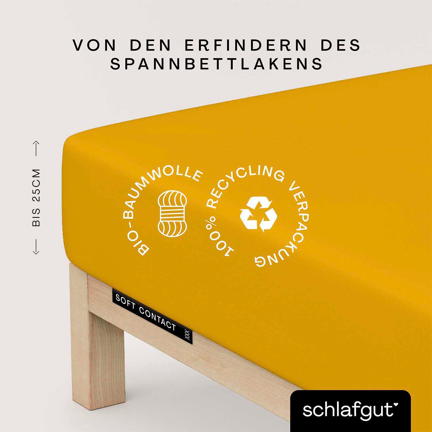 Schlafgut Spannbettlaken »Soft Contact«, 100% Bio Baumwolle
