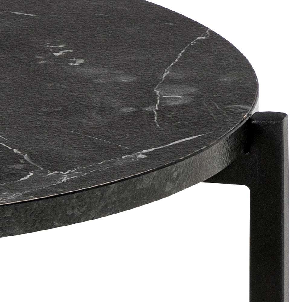 ACTONA GROUP Beistelltisch »Lamoine«, Rund, Izmir matt schwarz, rau Melamin, Ø40x45 cm