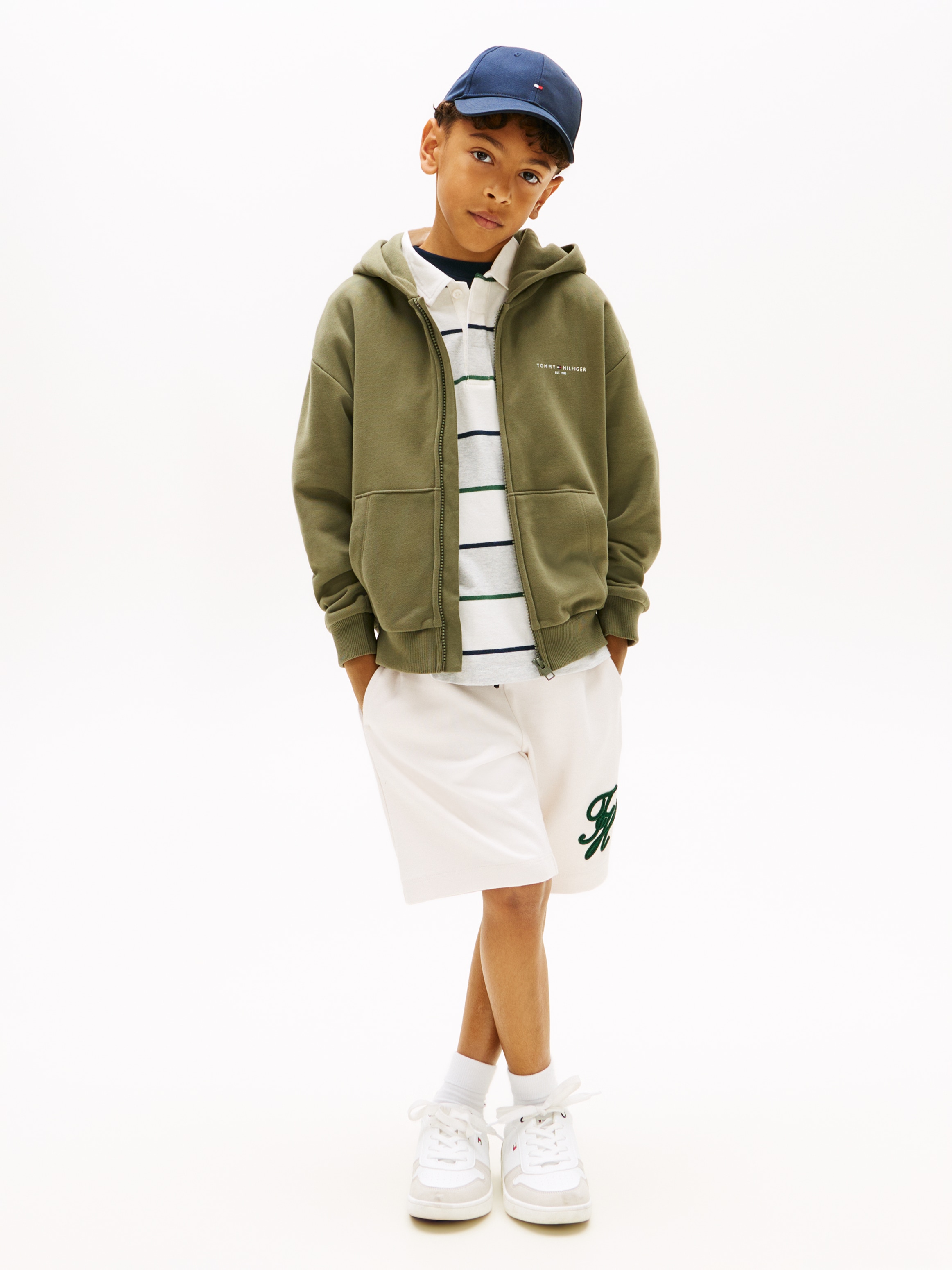 Tommy Hilfiger Kapuzensweatjacke »MINI CORP ZIP THROUGH HOODIE« Kinder bis 16 Jahre