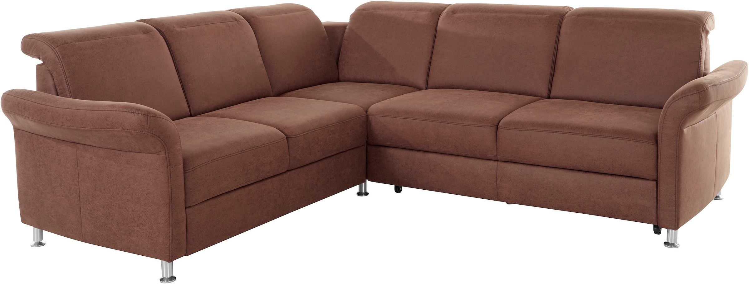 sit&more Ecksofa »Darwin L-Form«, inklusive Federkern, wahlweise mit Kopfteilverstellung, Bettfunktion