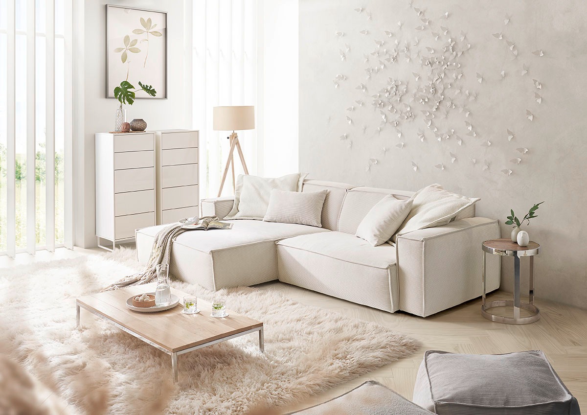 3C Candy Ecksofa »Matteo in elegant, kubischer Formensprache, bequem, L-For günstig online kaufen