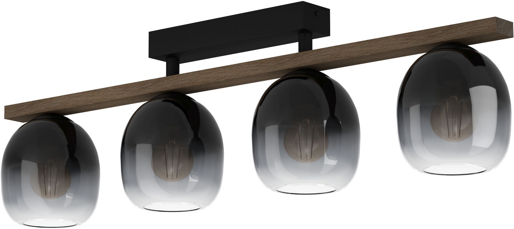 EGLO Deckenleuchte »FILAGO Deckenlampe, Stahl, Holz und Glas, E27, IP20, Fl günstig online kaufen