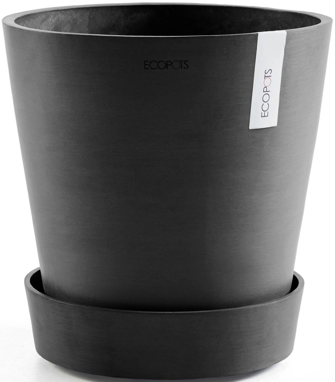 ECOPOTS Blumentopfuntersetzer »SAUCER WHEELS Dark Grey« BxTxH: 28,7x28,7x8,3 cm