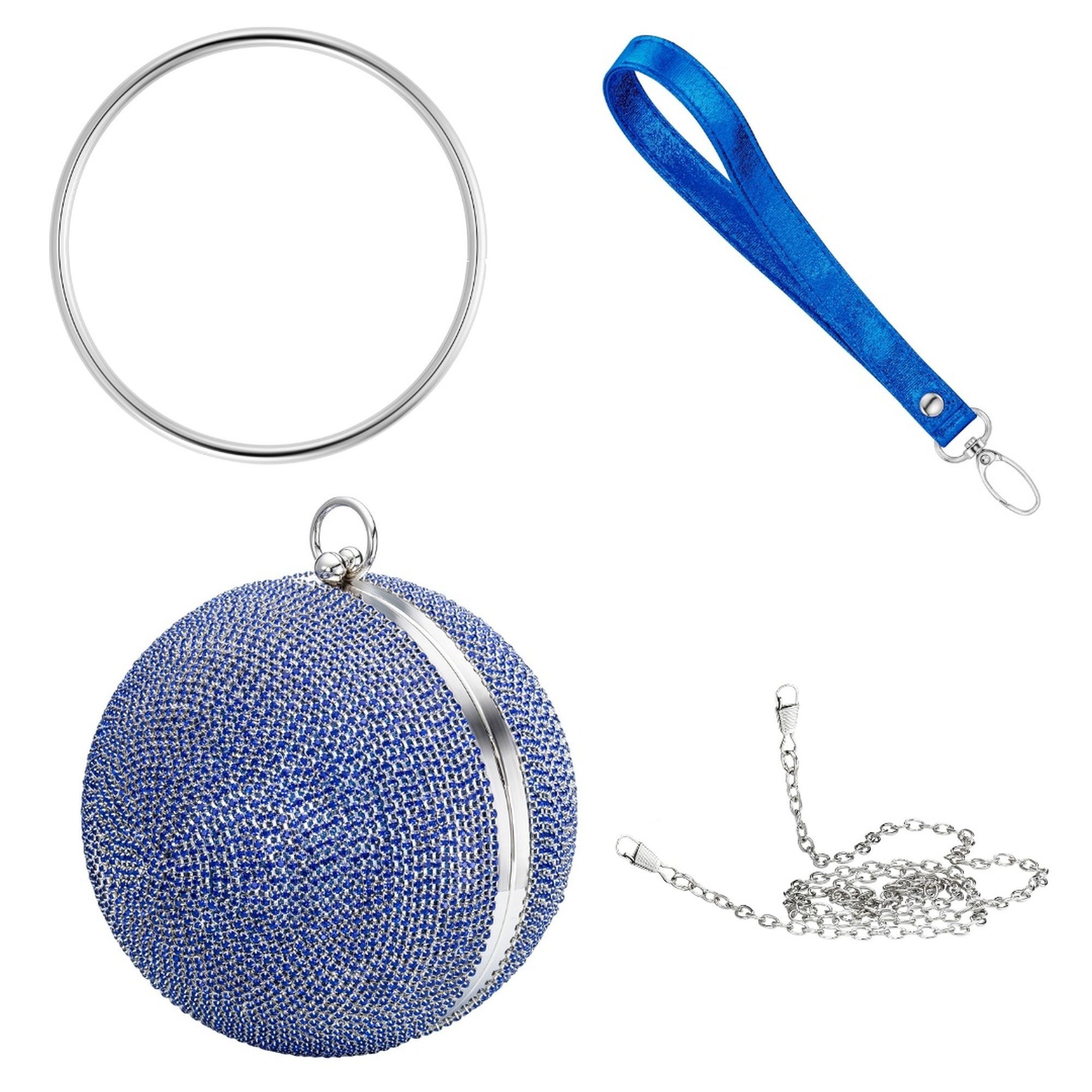 JULIE JULSEN Abendtasche »Metall mit Zirkonia blau« blau