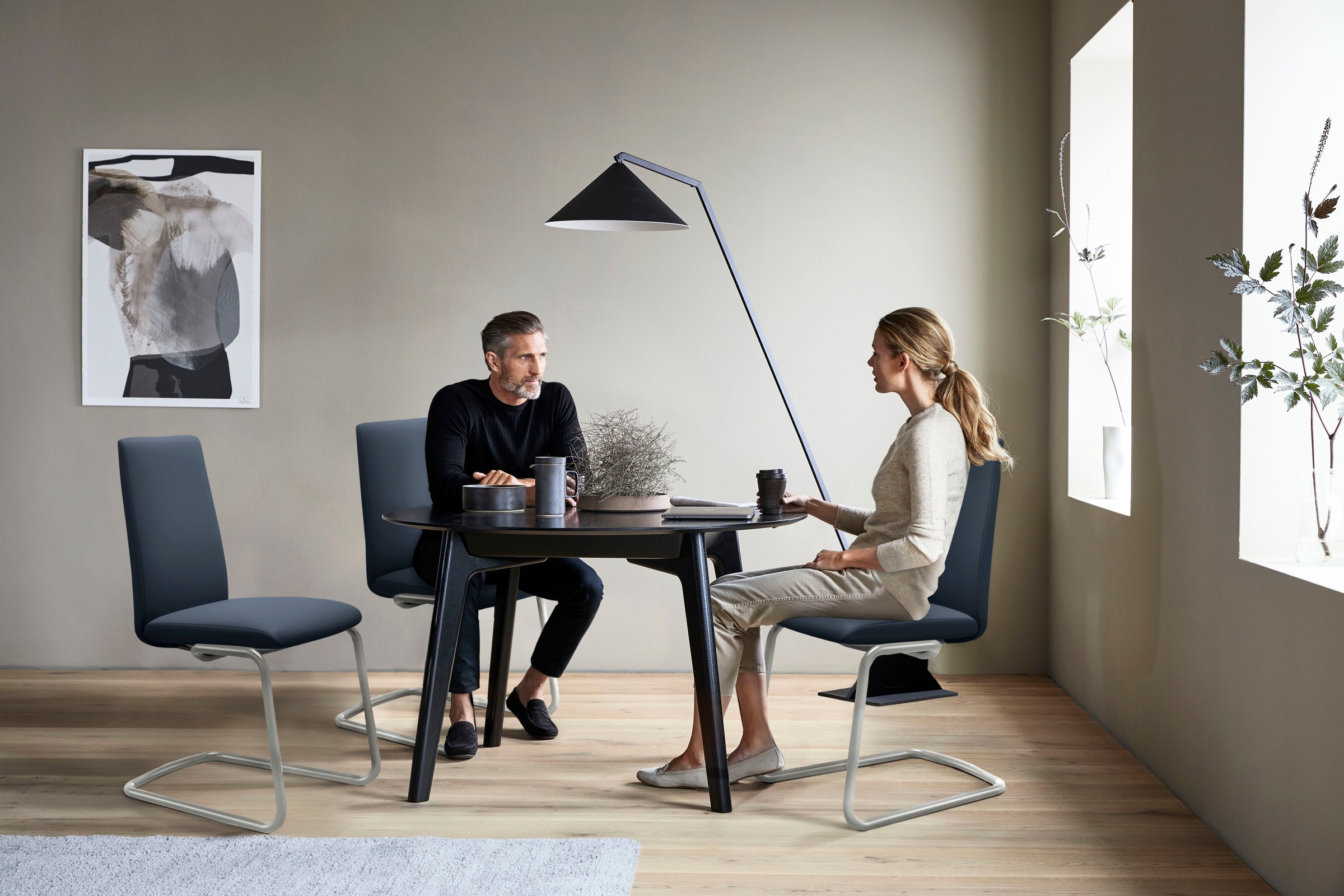 Stressless® Polsterstuhl »Laurel«, Leder PALOMA, Low Back, Größe M, mit Beinen aus Stahl in Chrom glänzend